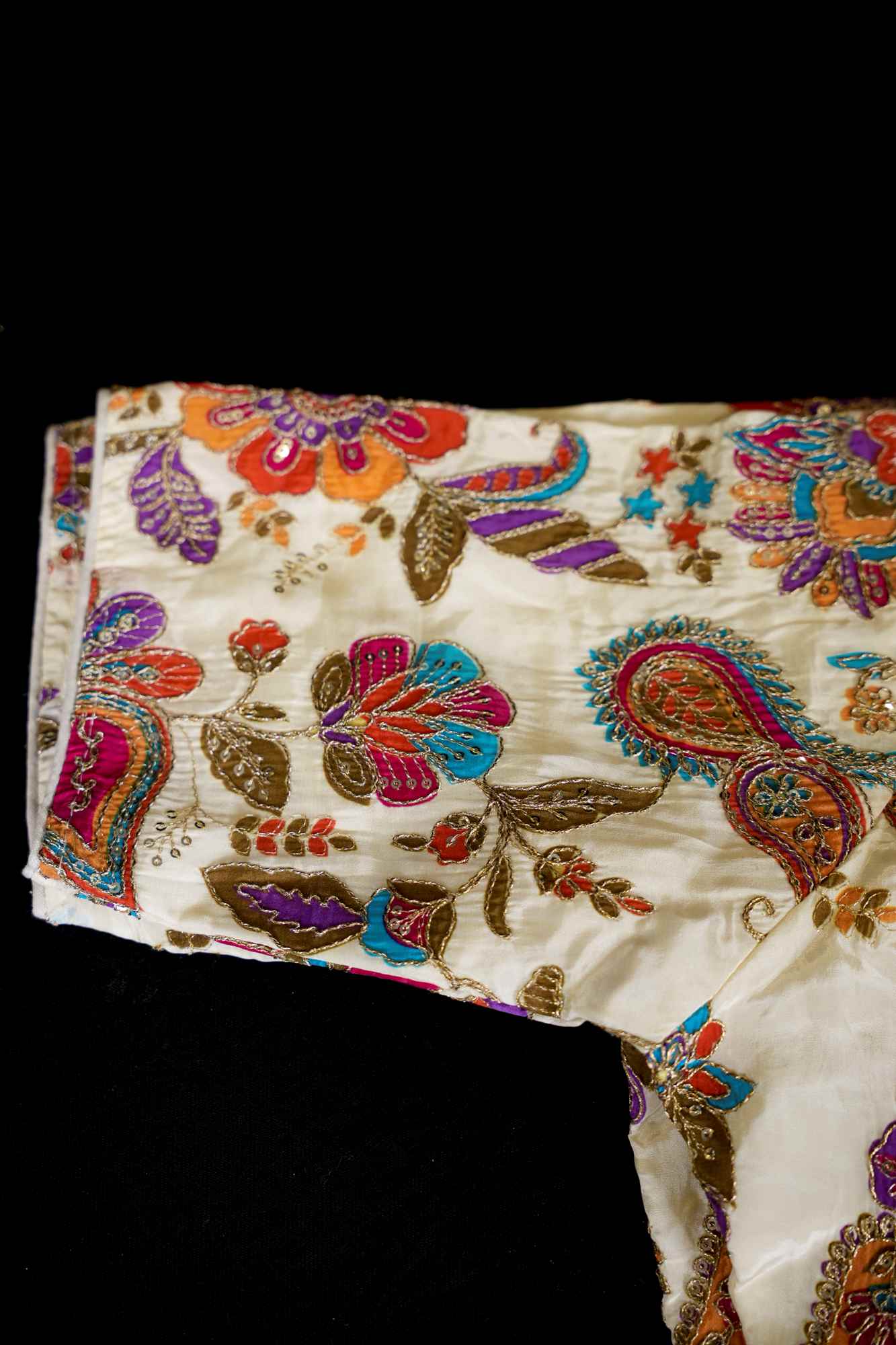 Heavy Chinon with Zari Work Embroidery Ready to Wear Blouse