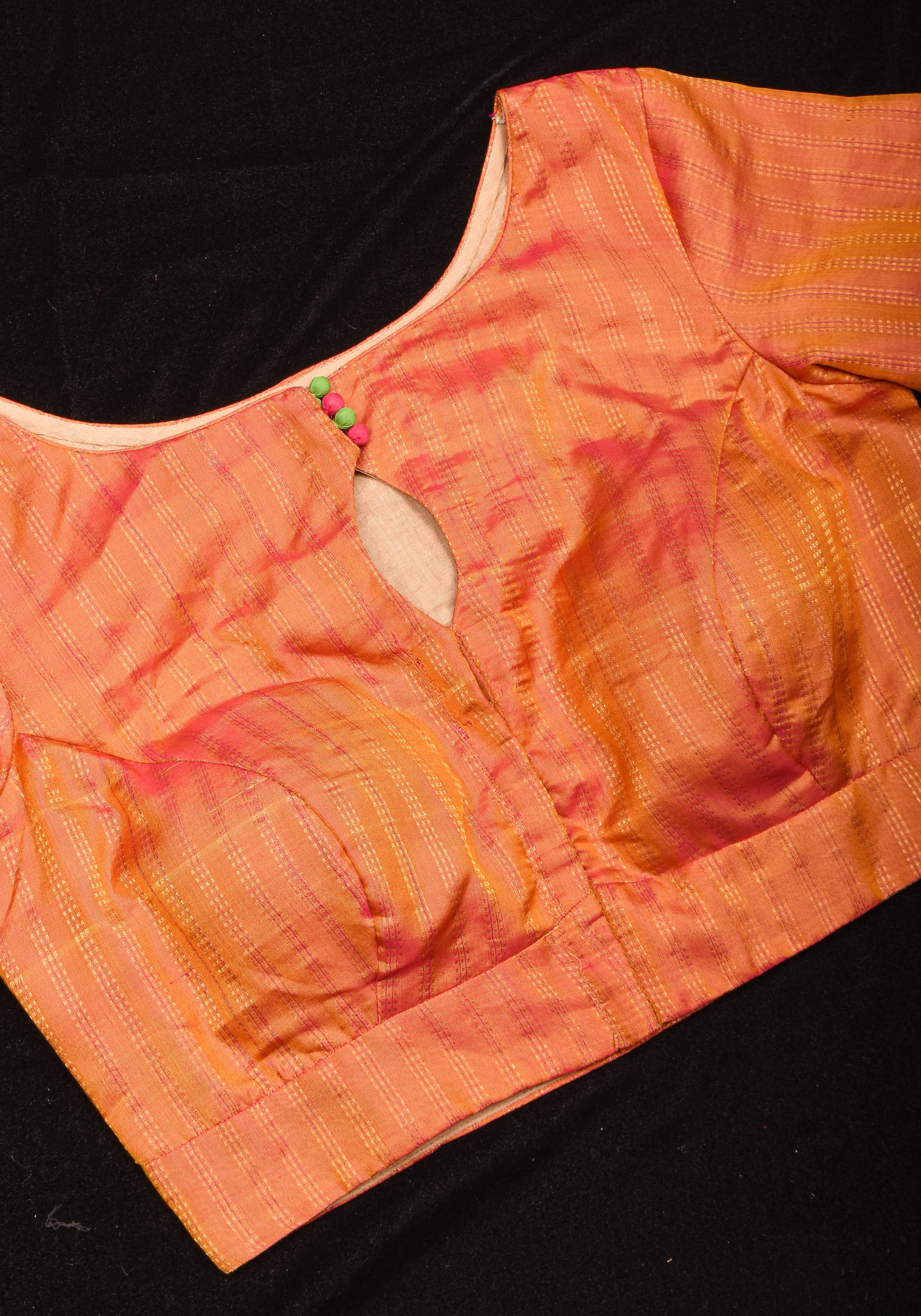 Kesari Mustard Pure Kanjivaram silk blouse with Berunda Hand Kundanwork , Made to Order | Shobitam
