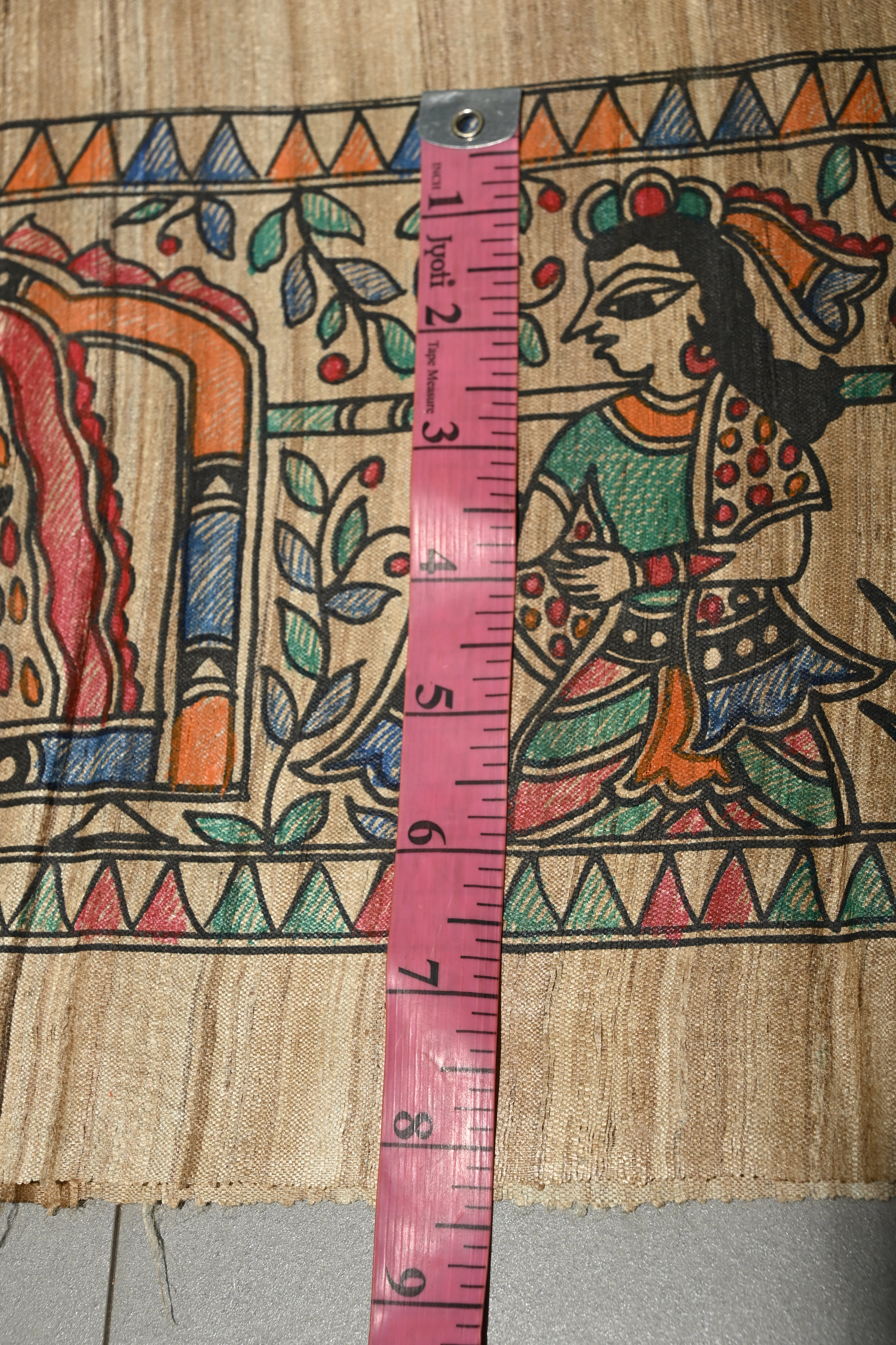 Natural Color Pure Handloom Tussar Hand Painted Madhubani Saree with Border | SILK MARK CERTIFIED | Shobitam