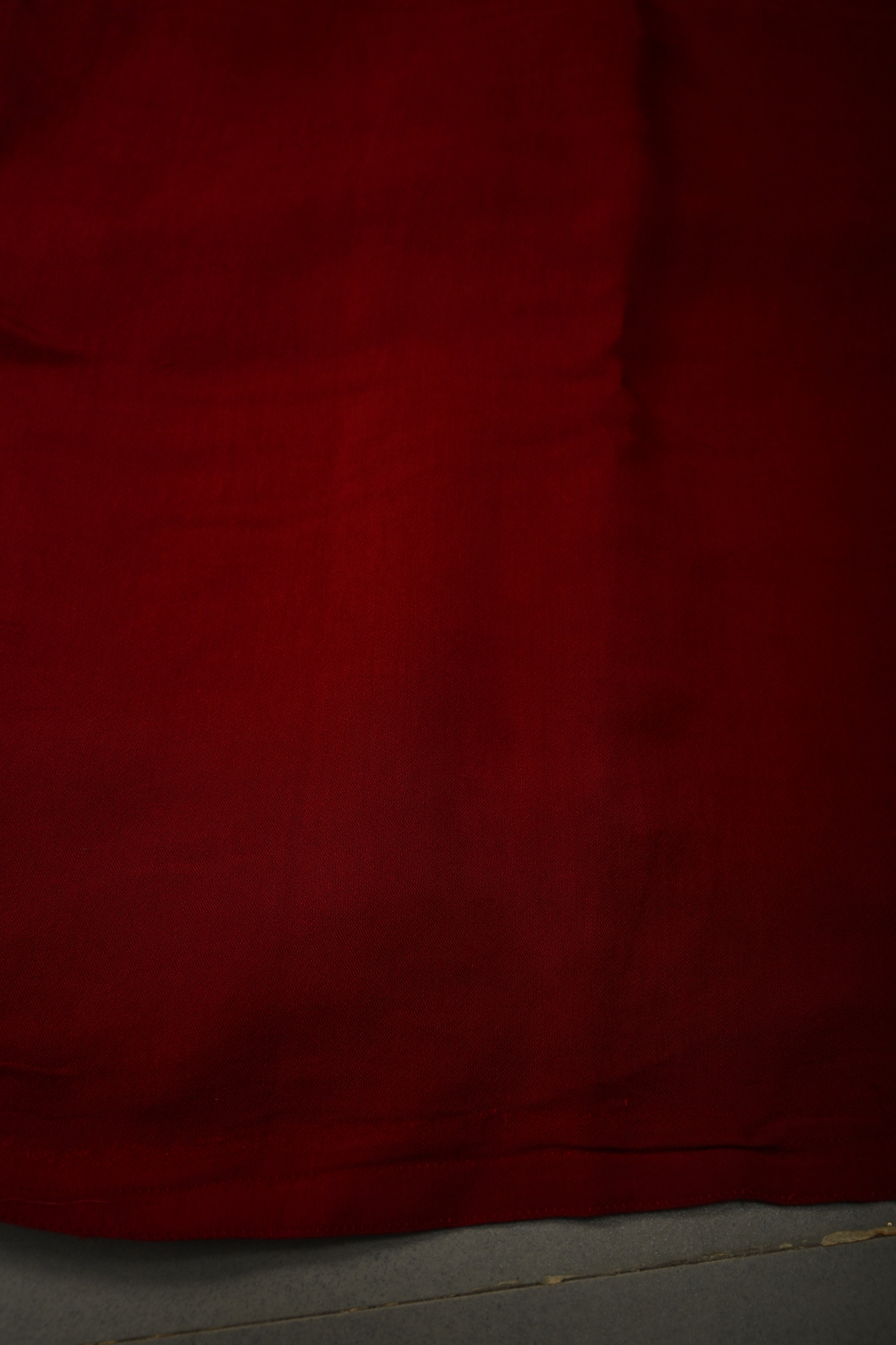 Burgundy Borderless Modal Silk Saree with Lagda Patta Crushed Tissue Pallu