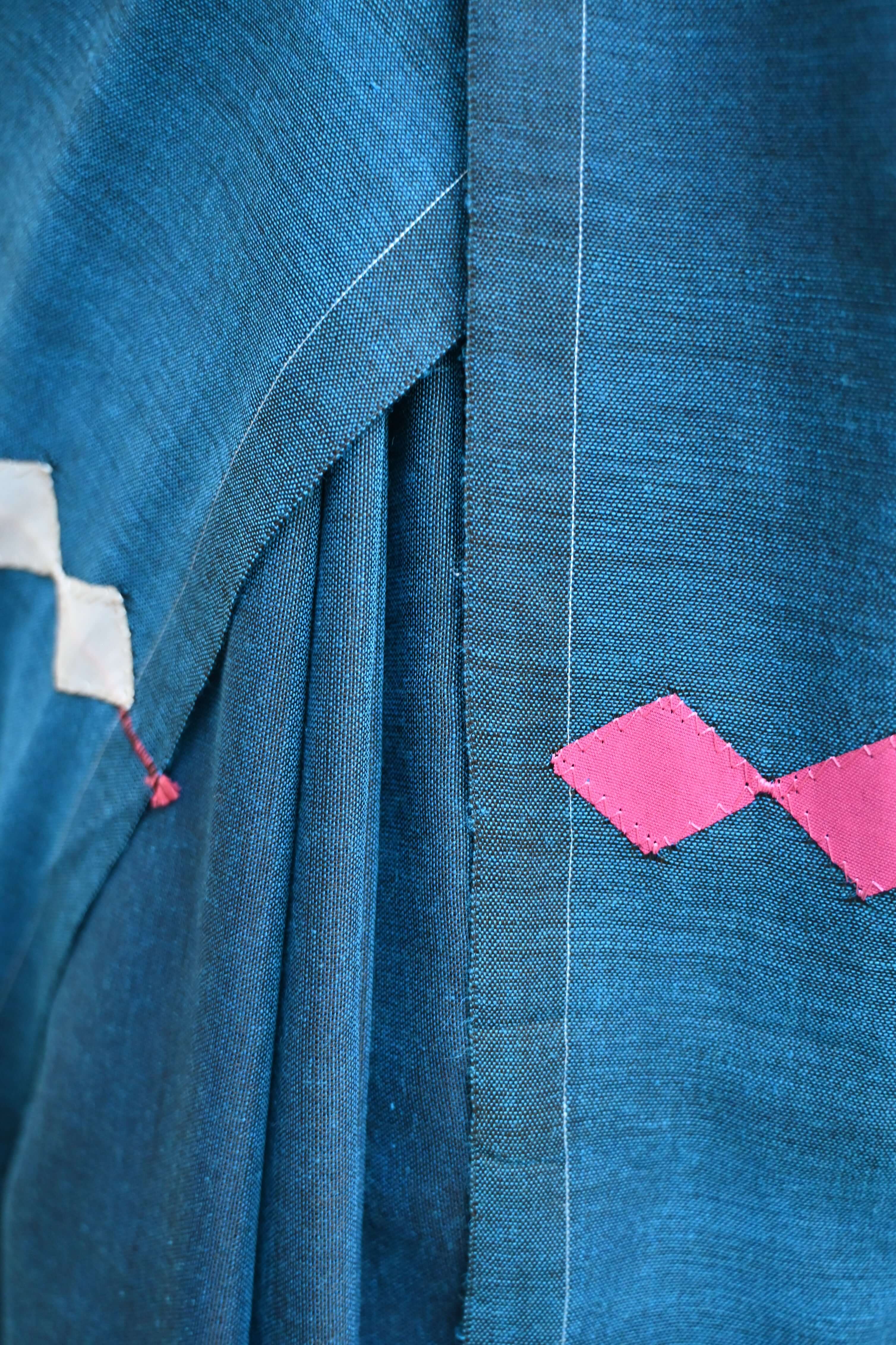 Ready To Wear Beautiful Applique Work Khesh Pure Cotton Wrap in 1 minute saree - Isadora Life