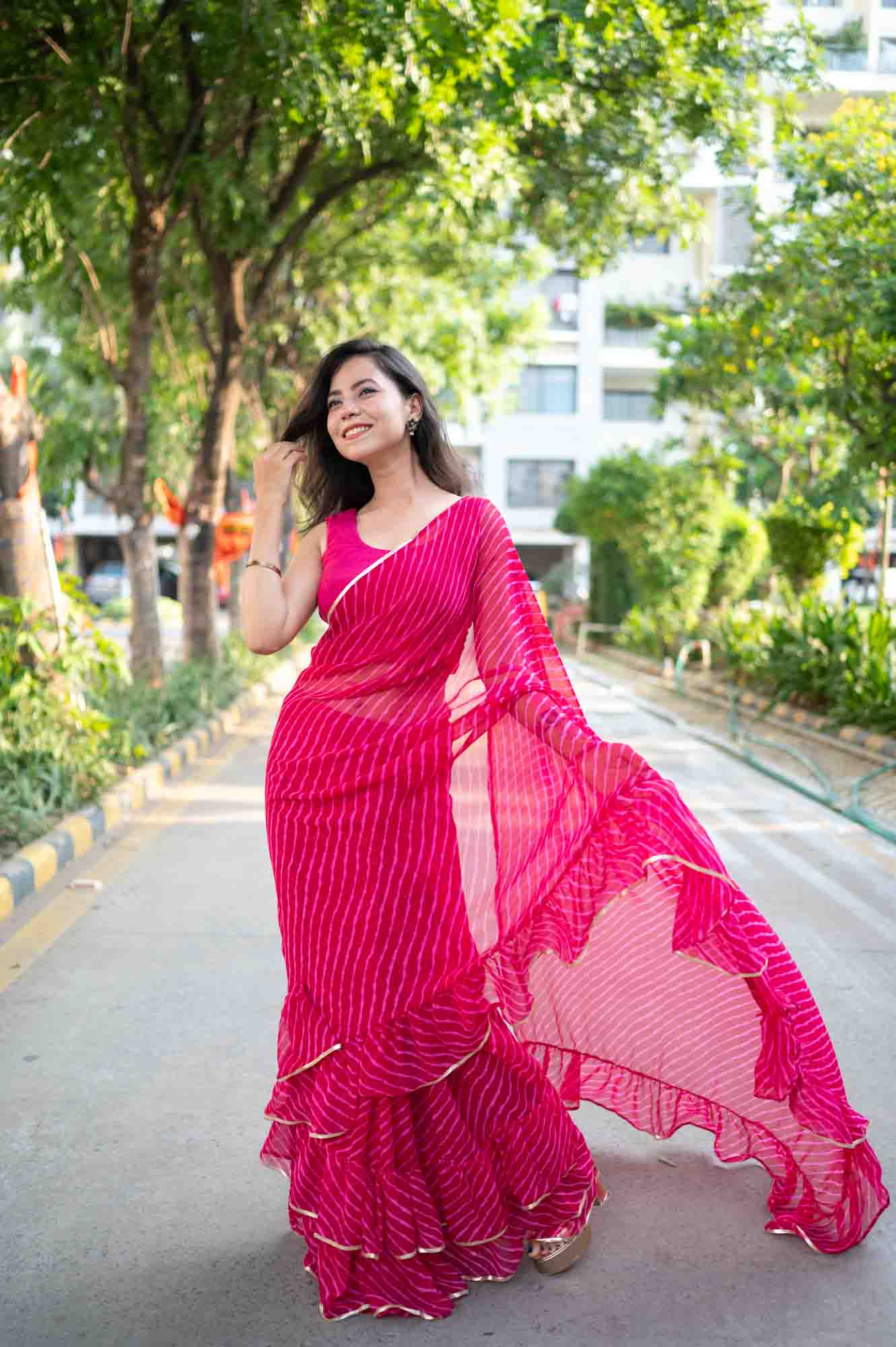 Ready to Wear One Minute Sarees Prestitched Sarees customised Plus Size