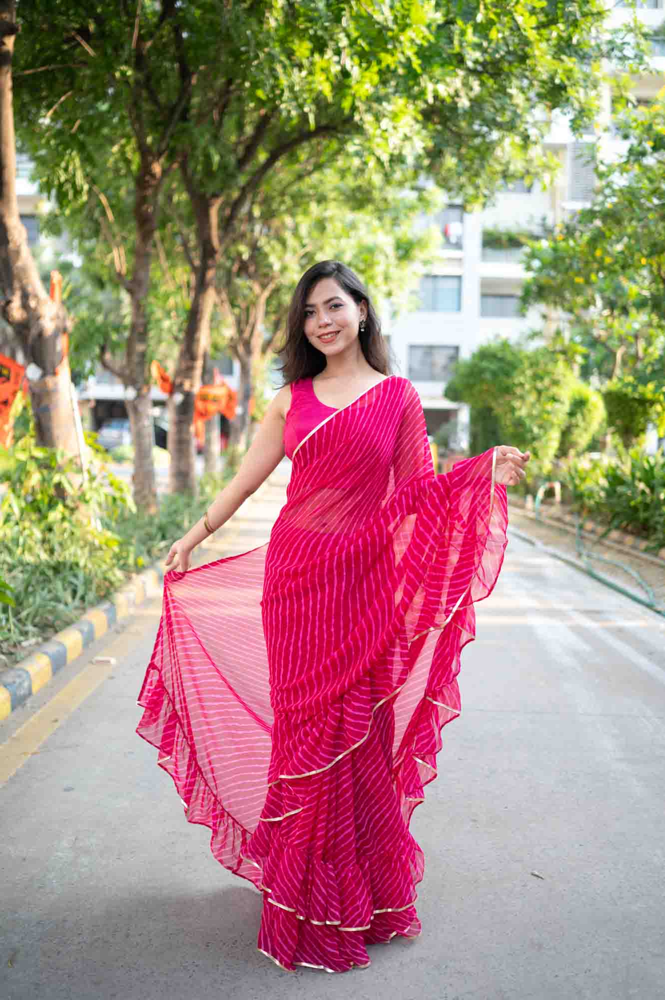Ready to Wear One Minute Sarees Prestitched Sarees customised Plus Size