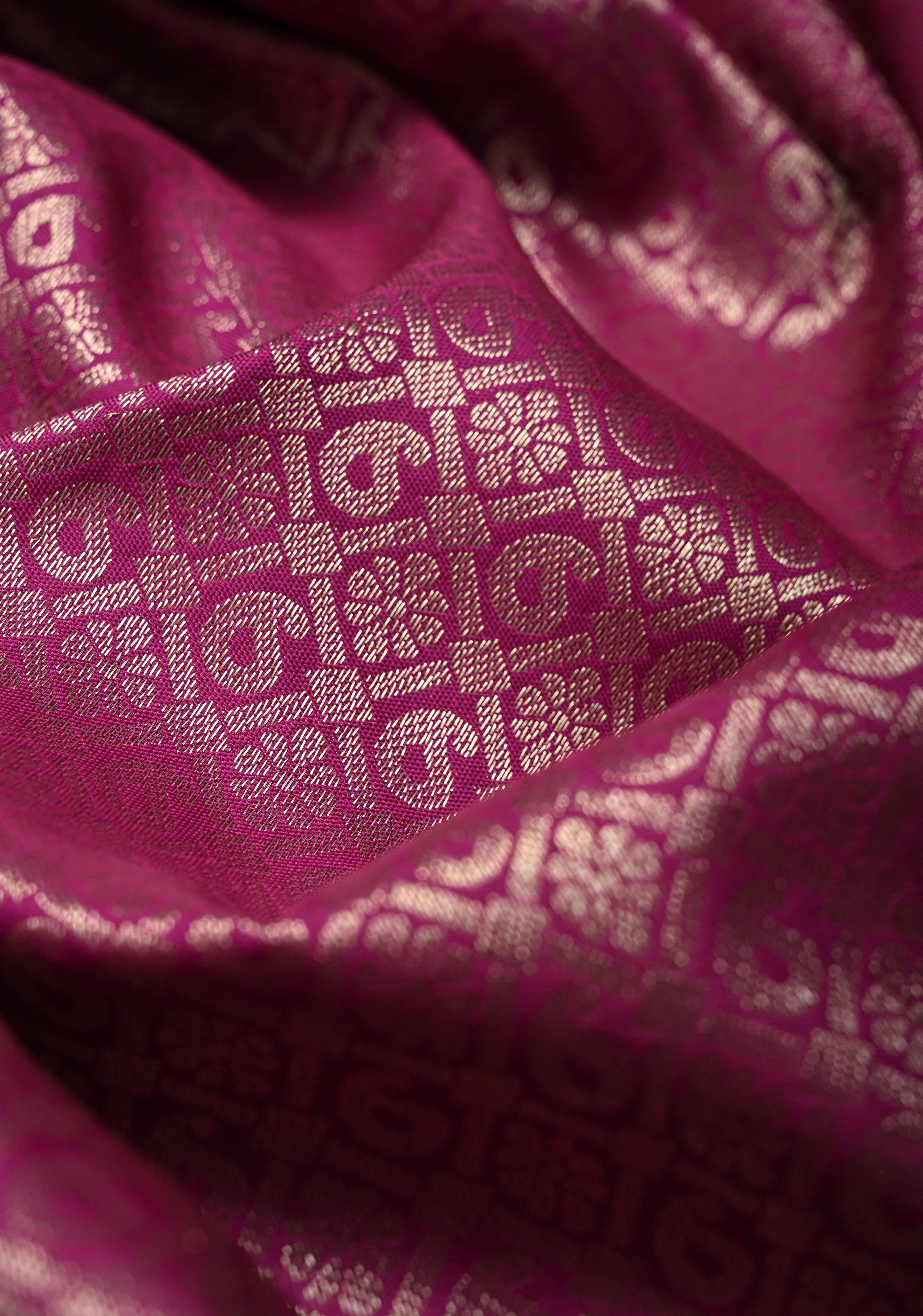 Vadamalli Kanjivaram Semi Silk Saree with Zari Brocade and Contrast Zari Border | Shobitam