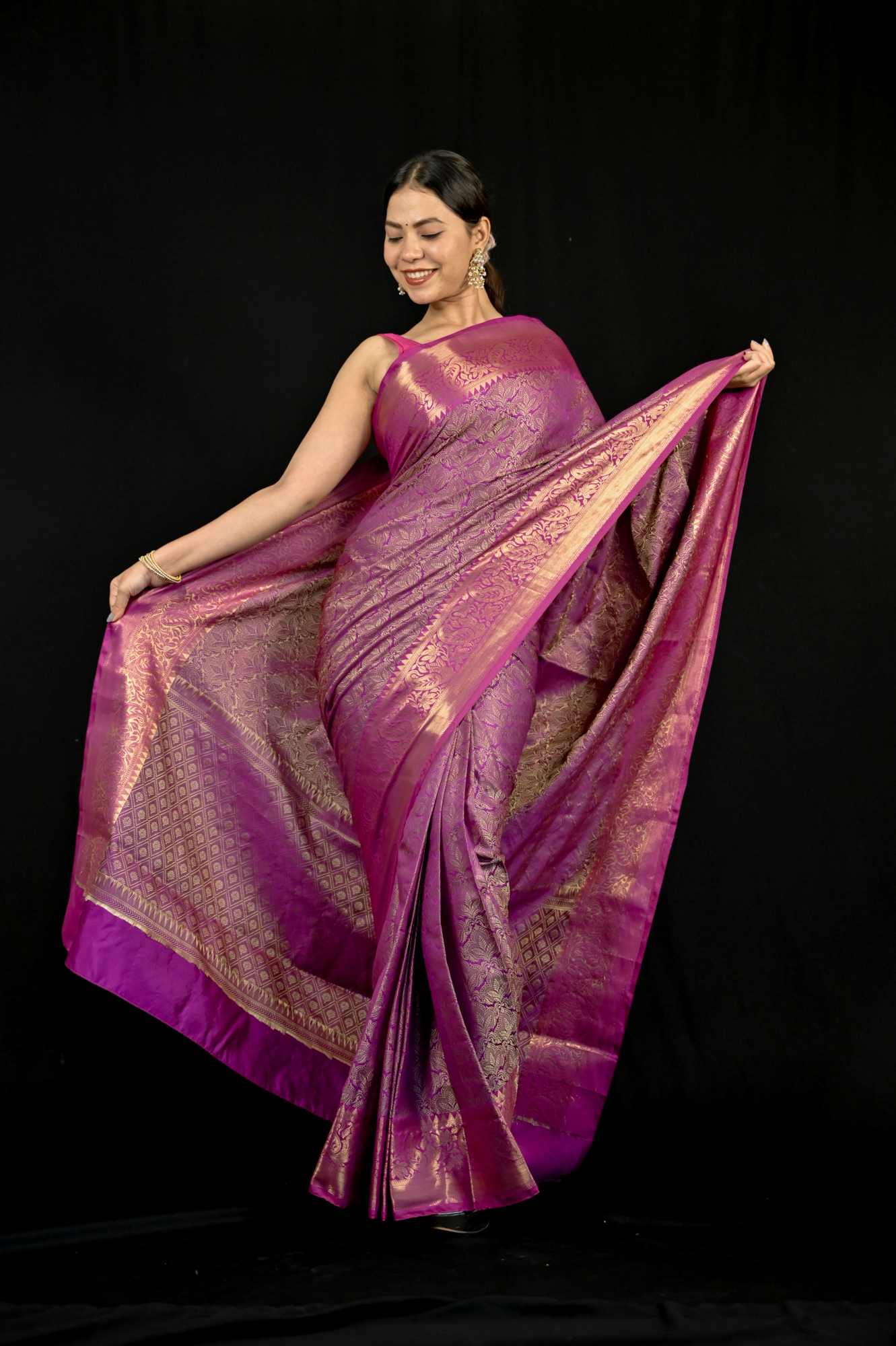Tapeta Silk with Zari Weaving Ready To Wear Saree
