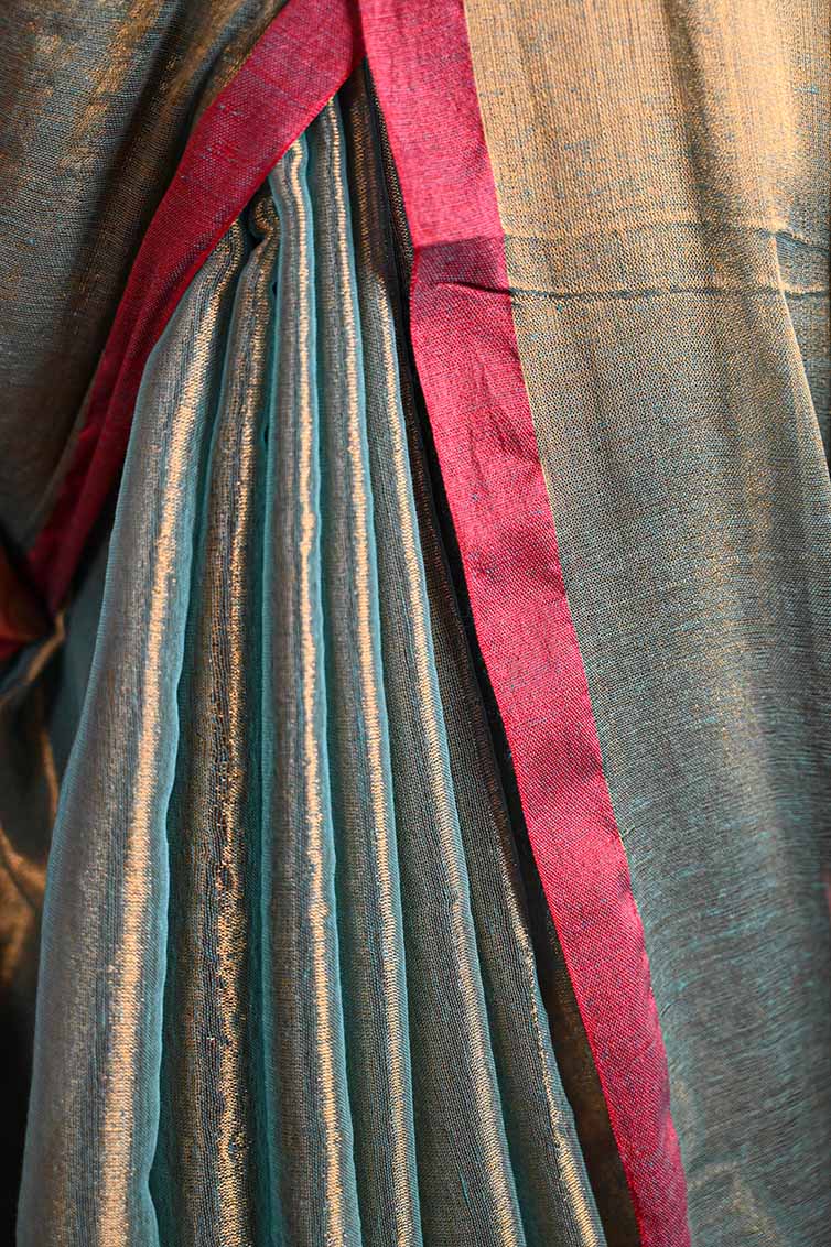 Ready To Wear Premium Organza Tissue With Tassel On Pallu Wrap in 1 minute saree - Isadora Life