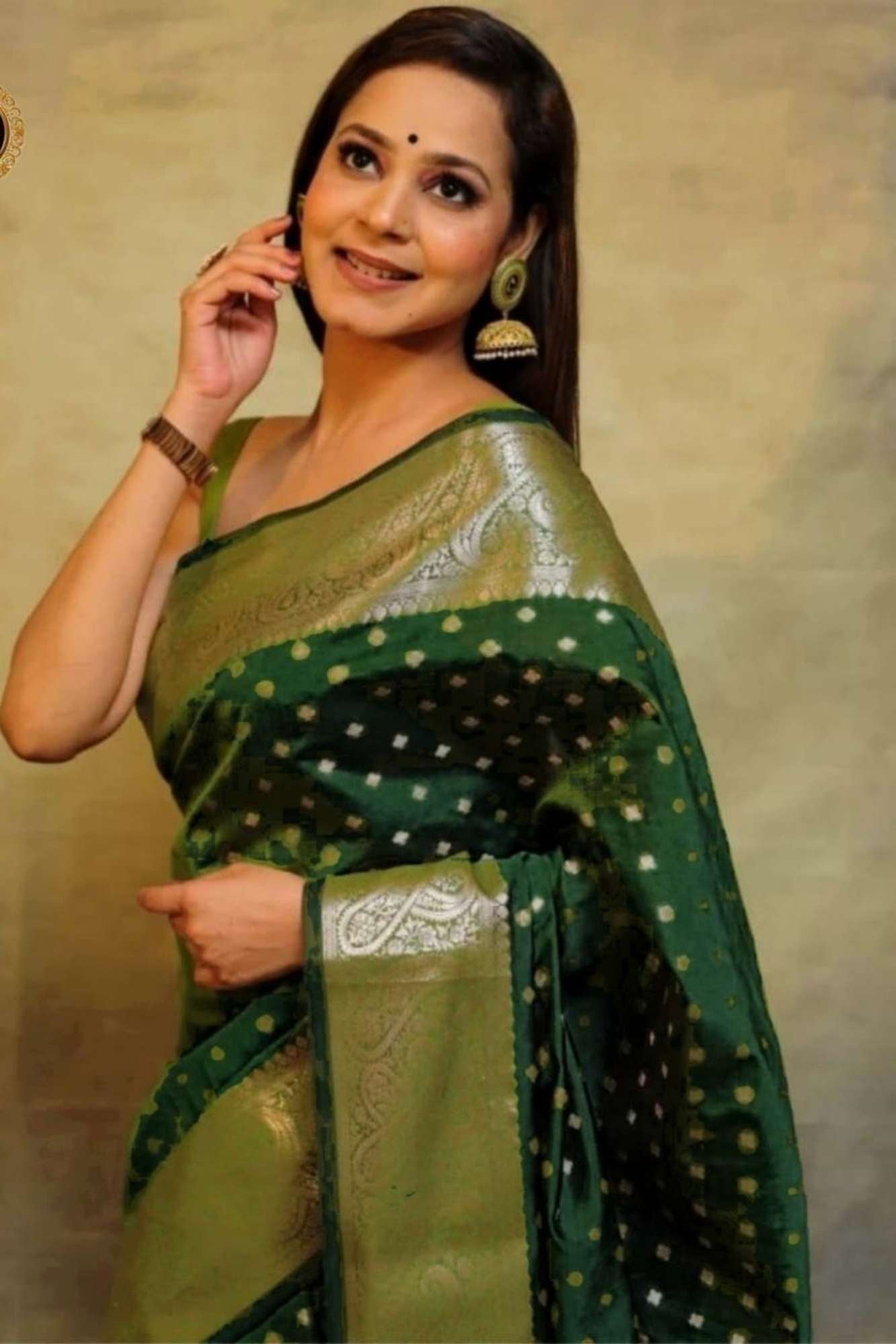 Banarasi Allover Zari Weaving ready to wear saree