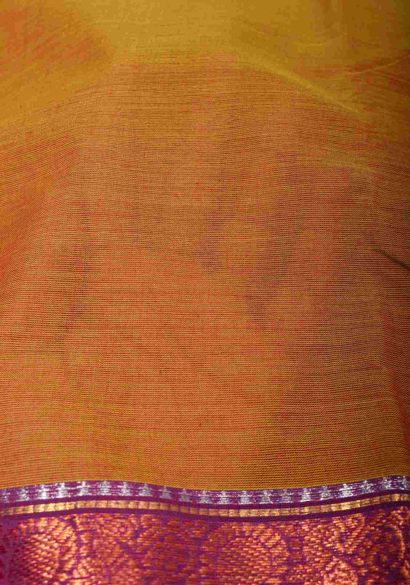 Green-Red Dual tone Kanchi Cotton Prestitched Ready to Wear Saree with Ganga Jamuna zari border