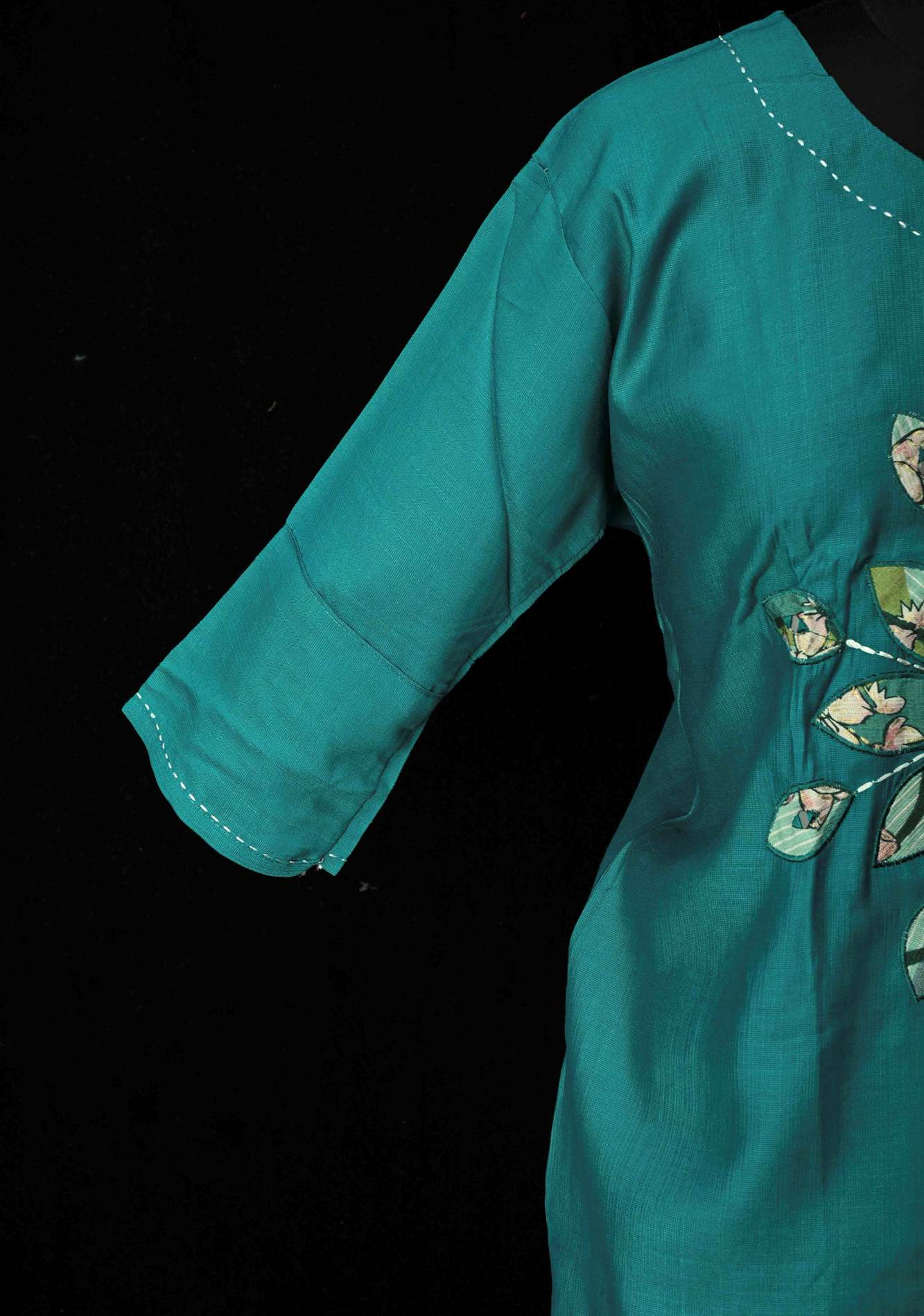 Teal Blue Vartican Cotton Coord Set | Made to Order