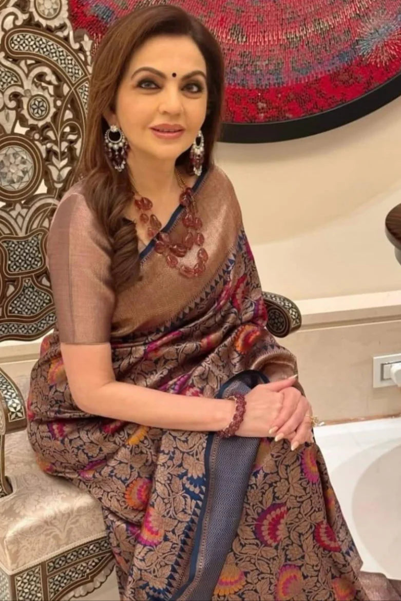 Nita Ambani inspired Banarasi ready to wear saree