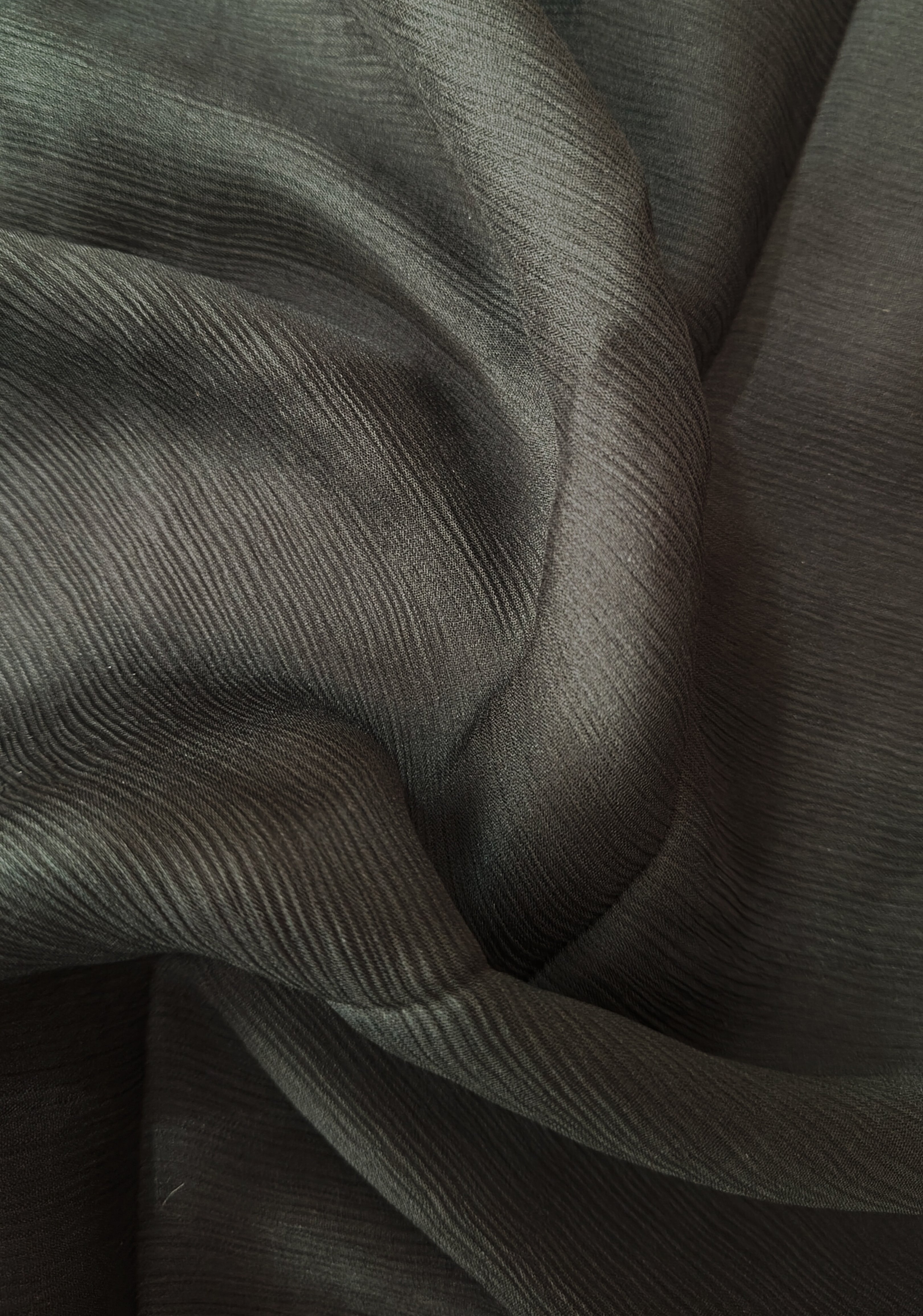 Bollywood style ombre pure chiffon Saree in Black and Grey, No Blouse Piece | Shobitam