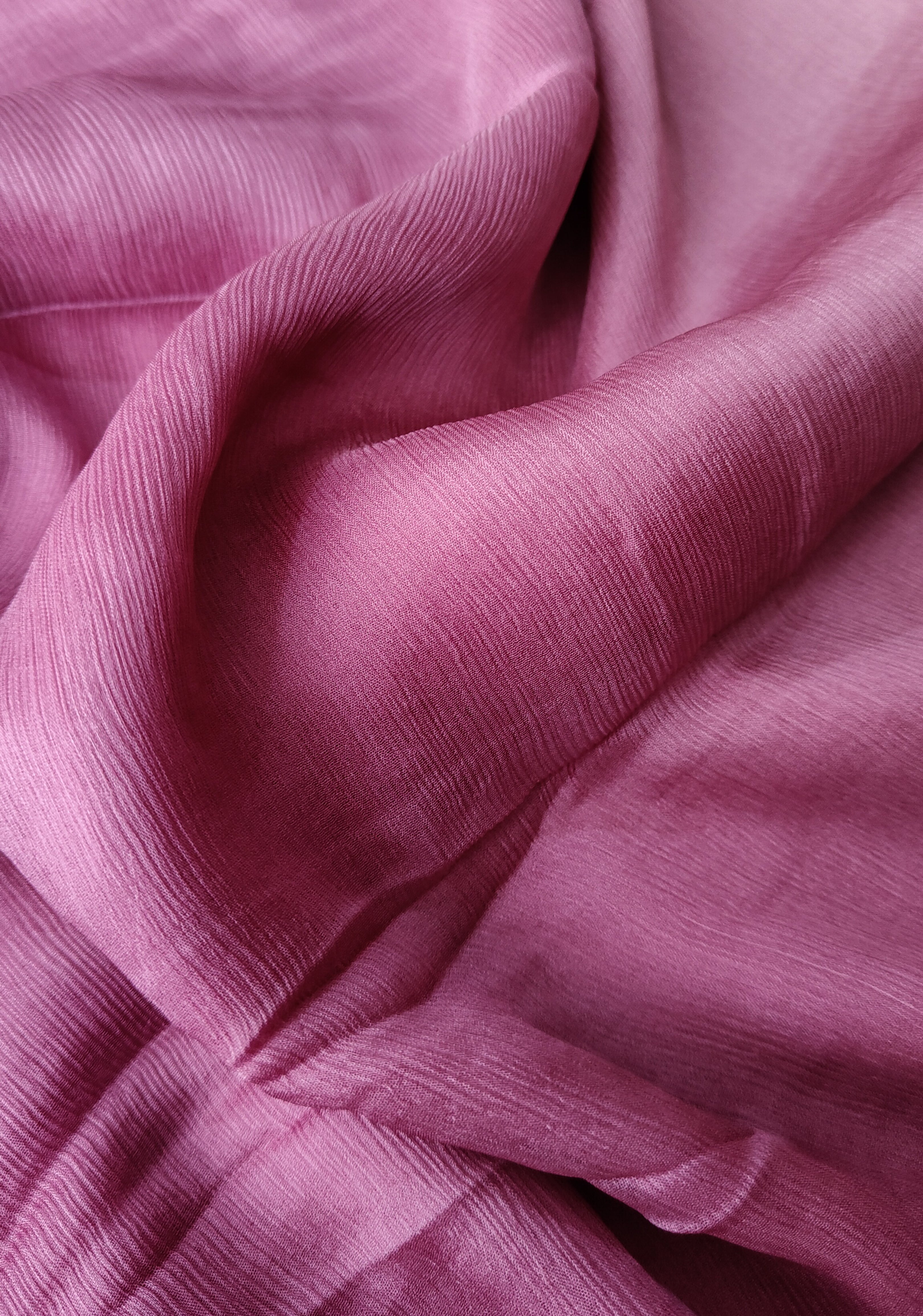 Bollywood style ombre pure chiffon Saree in Butter Yellow and Strawberry Pink, No Blouse Piece | Shobitam
