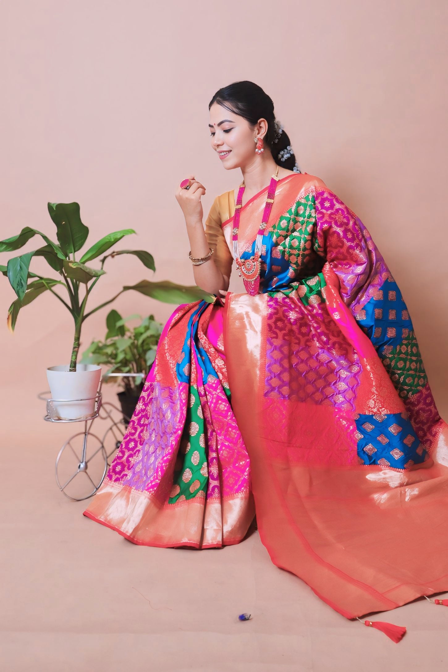 Ready to Wear One Minute Sarees Prestitched Sarees customised Plus Size