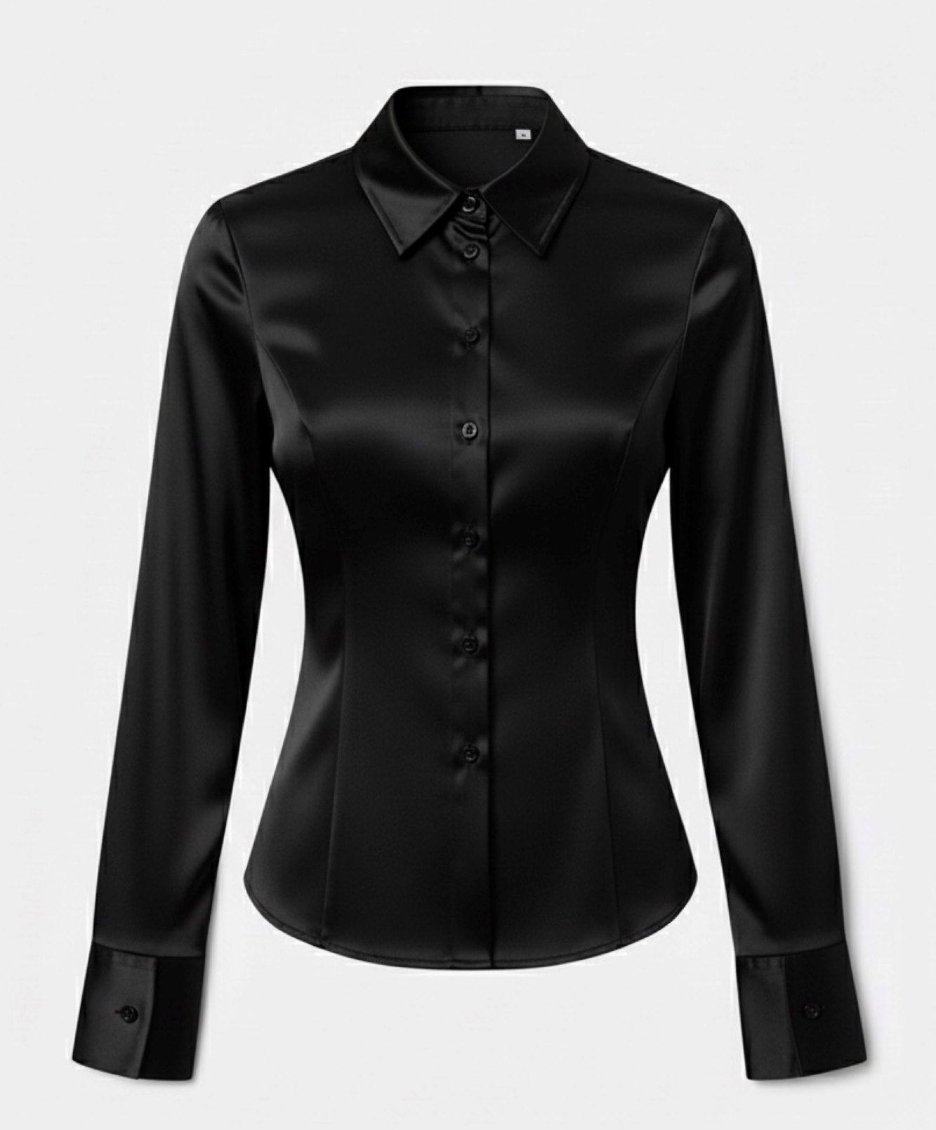 Premium Satin Fitted Shirt with Lace-Up Corset Back