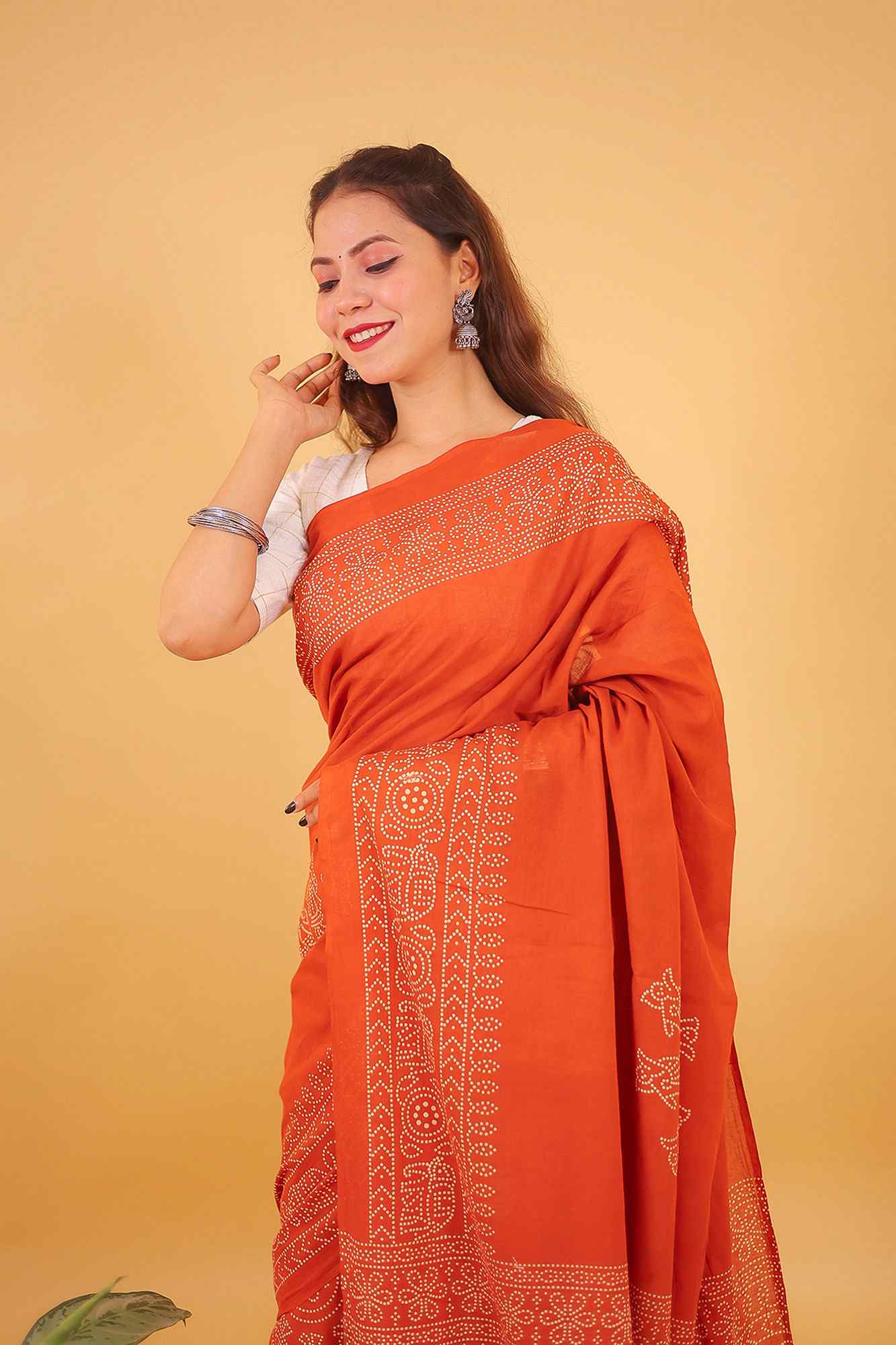 Mul mul pre-stitched ready to wear saree