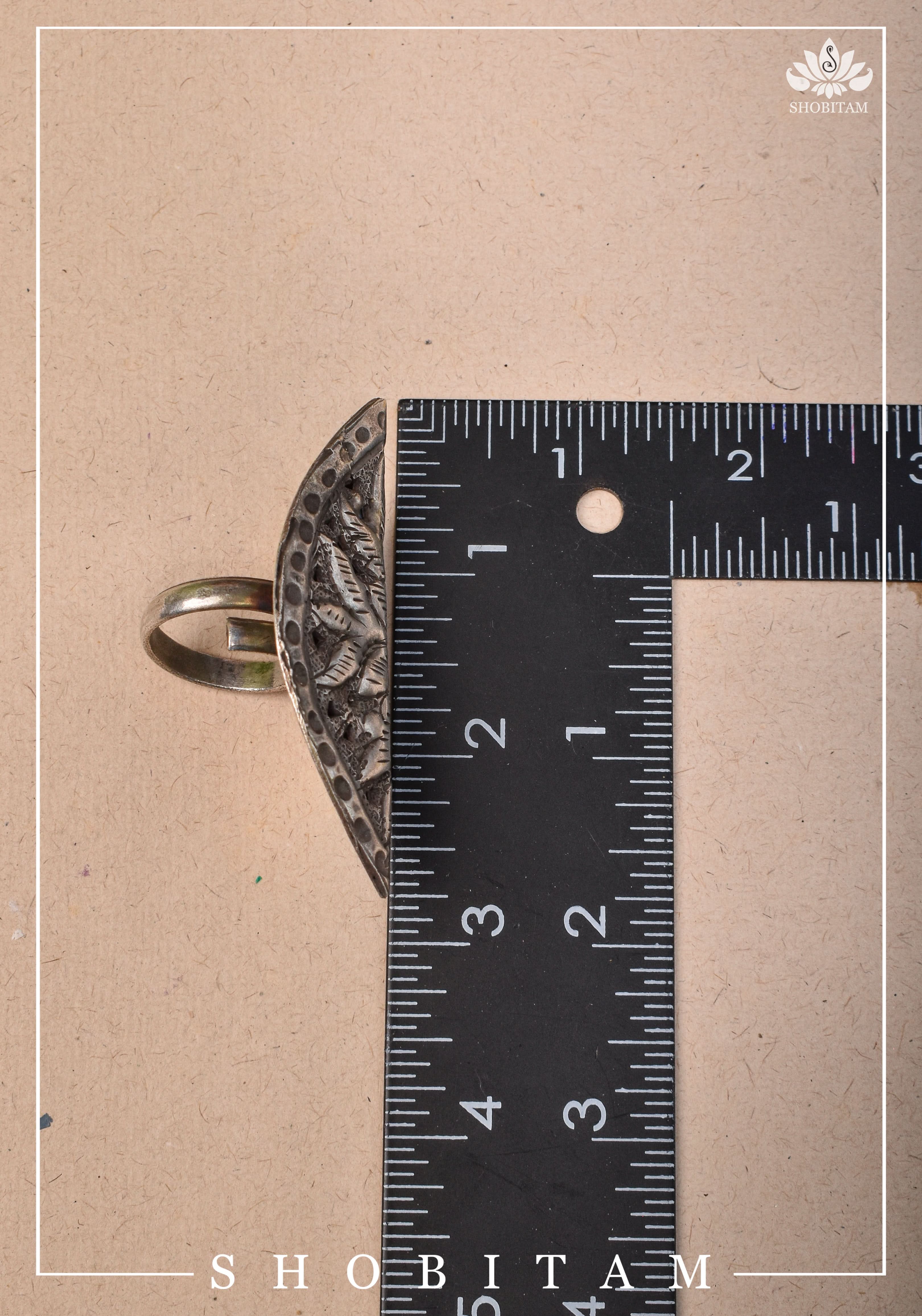 Canopy of Hope - Tree Motif Adjustable Oxidized Metal Finger Ring | Shobitam