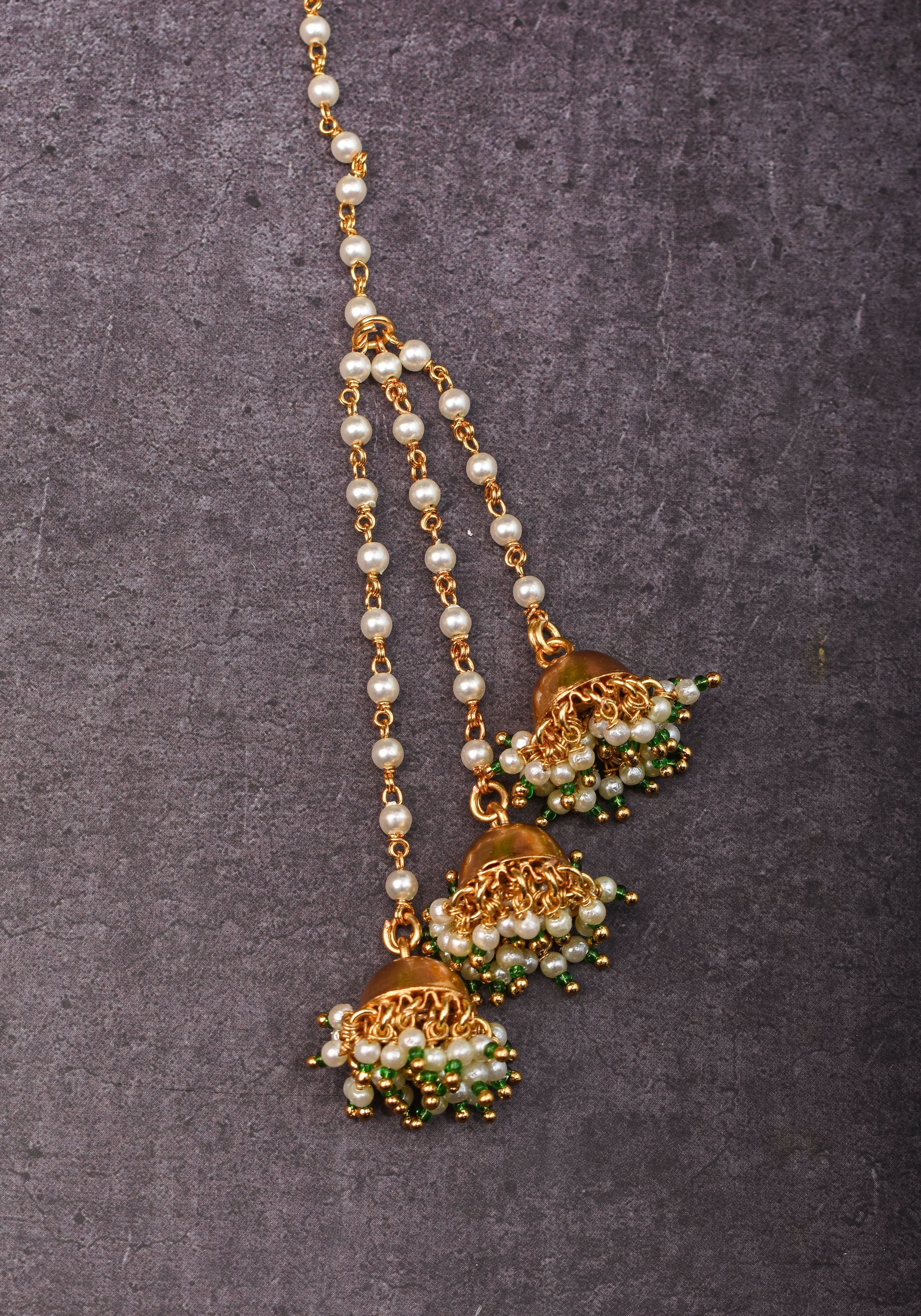 Kashmiri Durr Jhumka with Dangling Beads | Shobitam Jewelry
