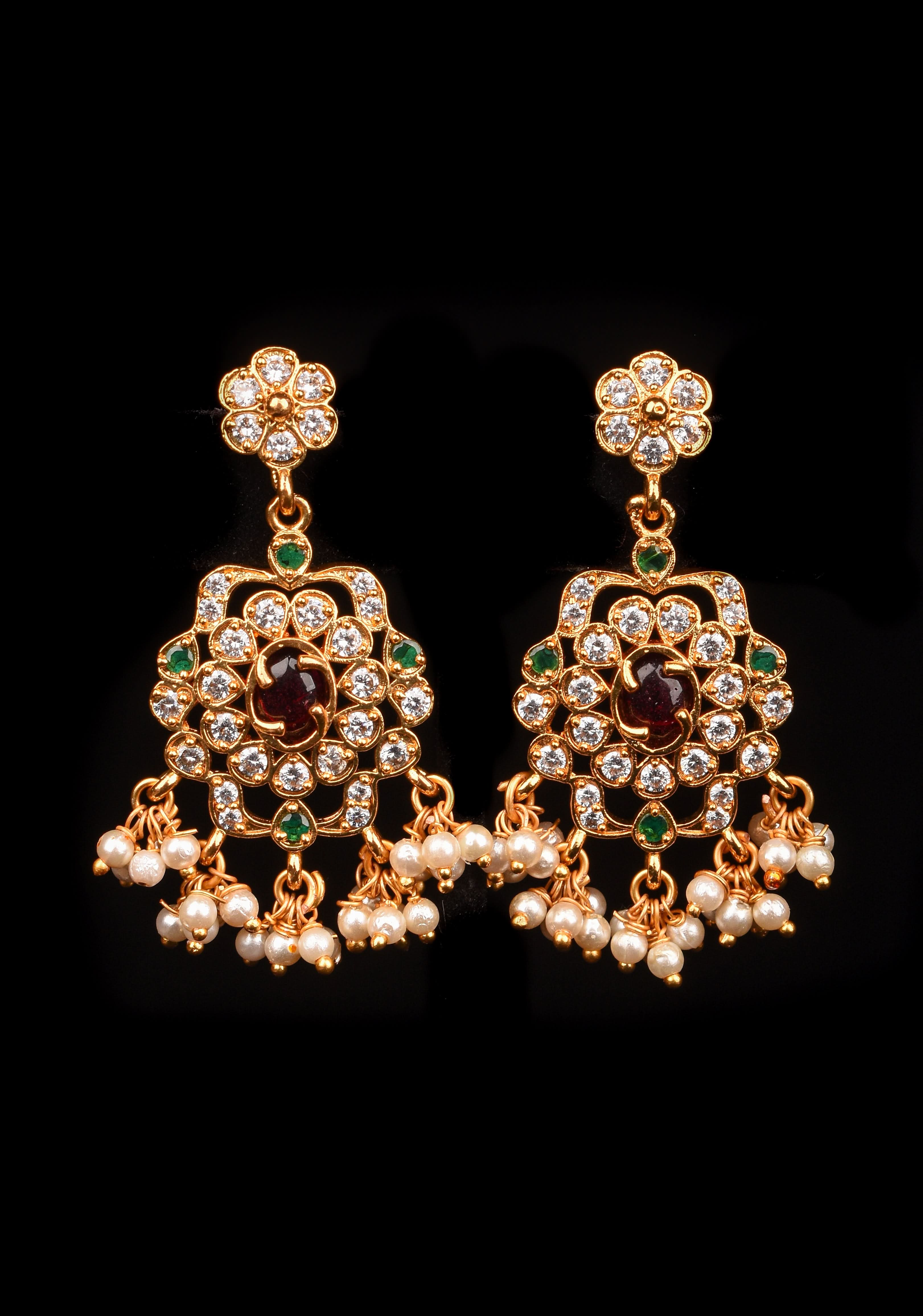 Jadau Handcrafted Kemp Earrings | Shobitam Jewelry