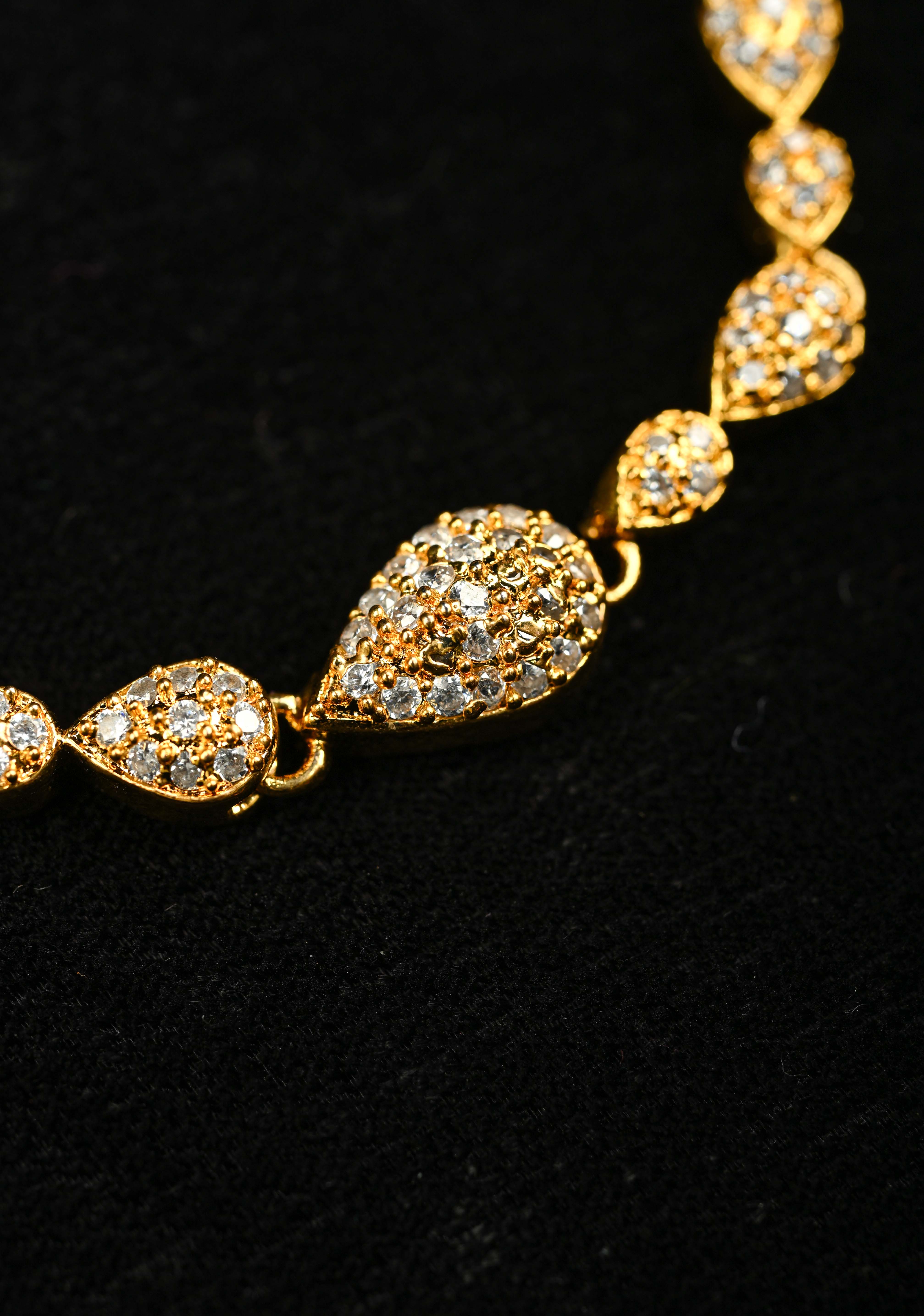 Single Strand Cz stone Adjustable Bracelet | Shobitam