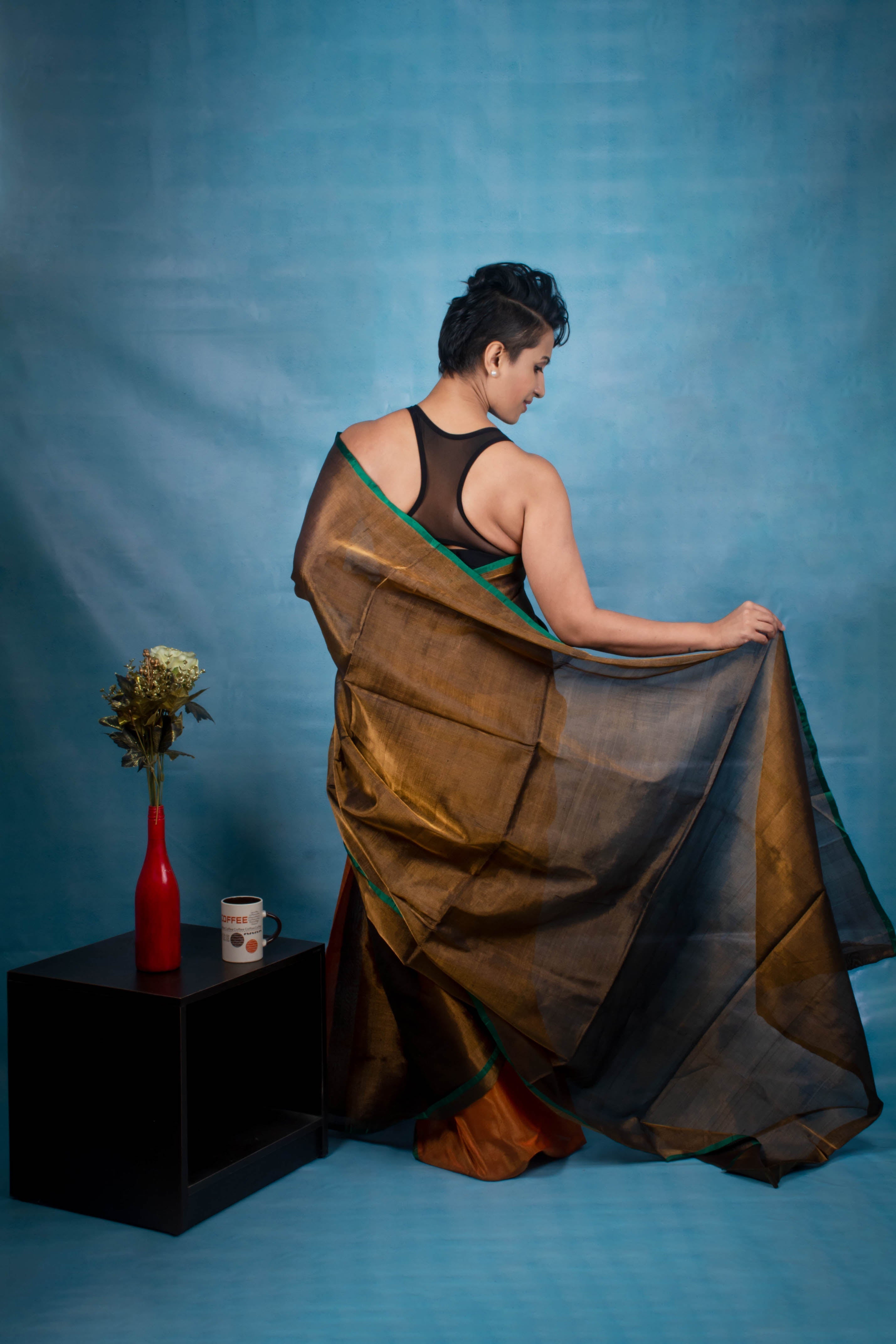 Santera - Handwoven Tissue Silk Saree | SILK MARK CERTIFIED | Shobitam