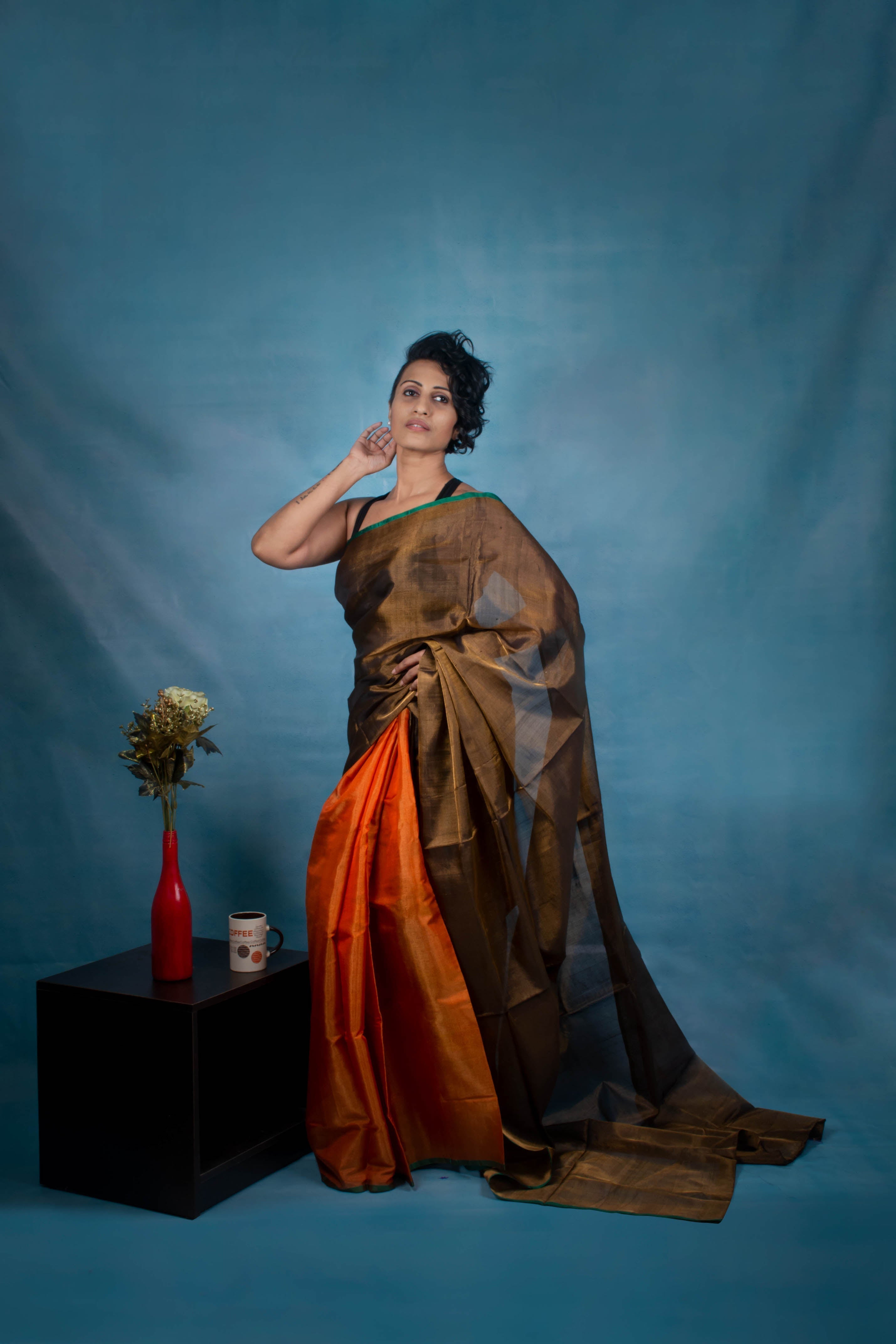 Santera - Handwoven Tissue Silk Saree | SILK MARK CERTIFIED | Shobitam