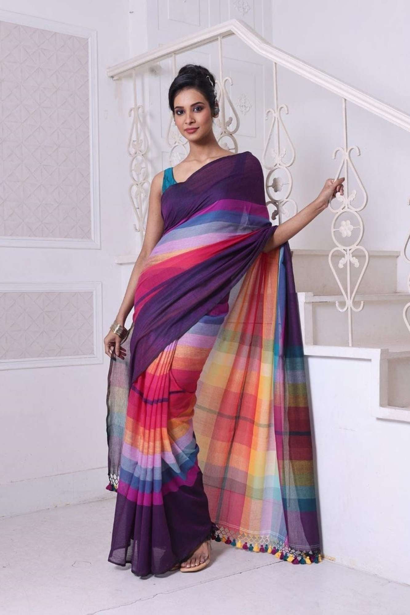 Mul Cotton Ready To Wear Saree
