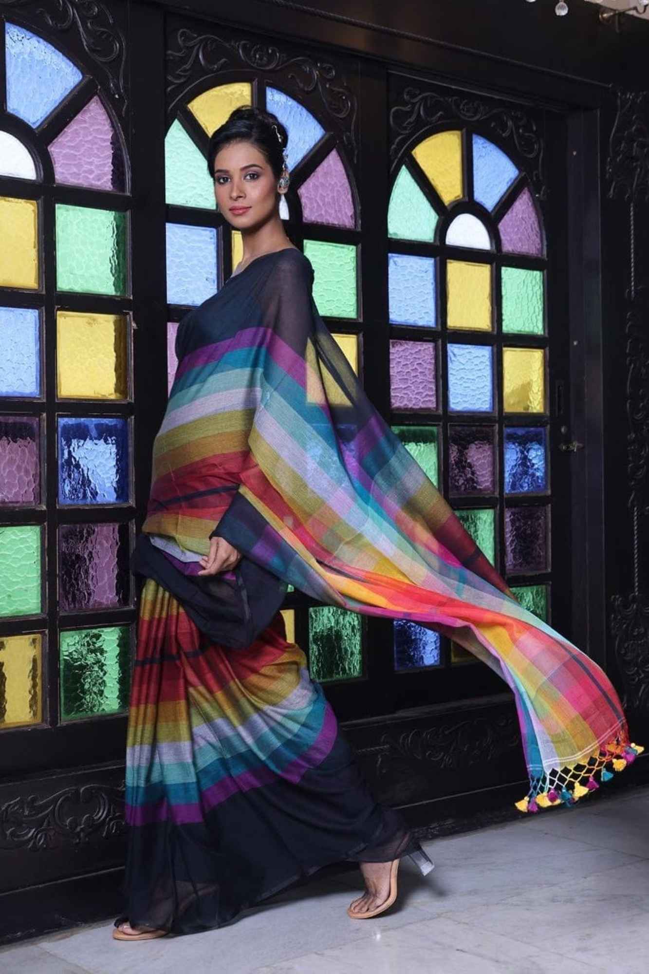 Mul Cotton Ready To Wear Saree