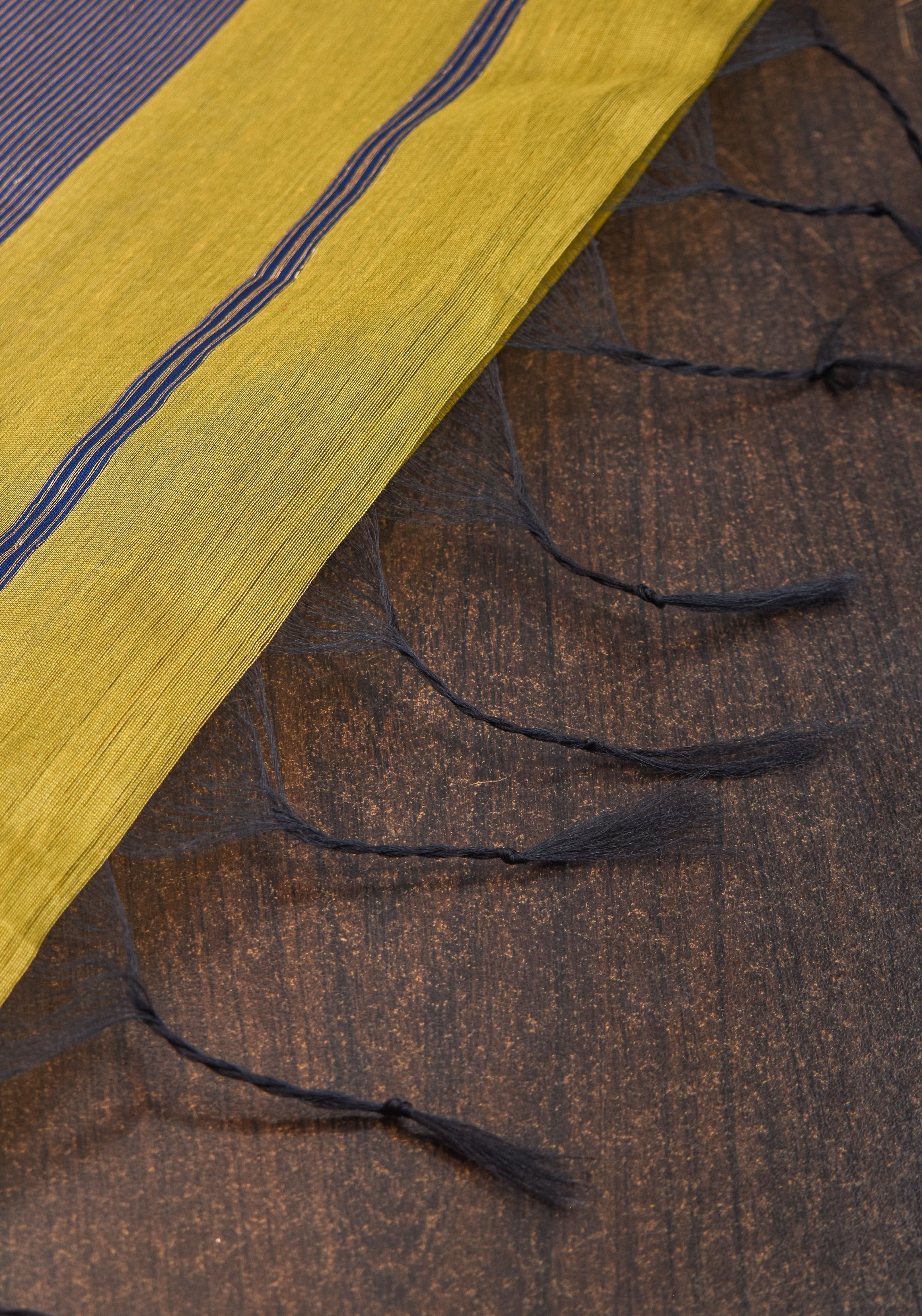 Handwoven Maheshwari Silk Cotton Saree in Moss Green with zari borders | Shobitam