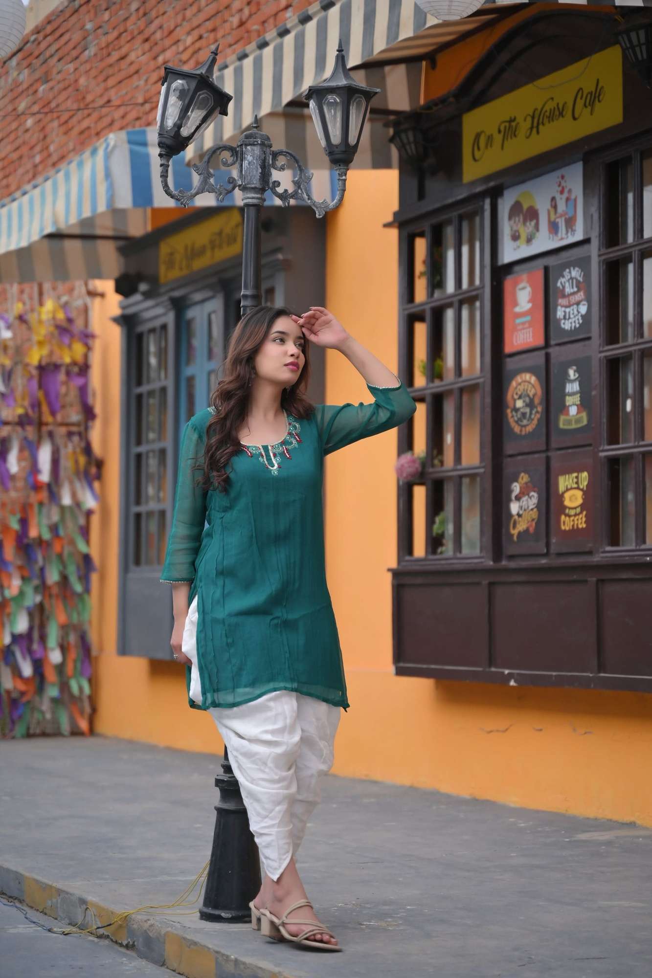 Ahaana Chiffon Short Kurta And Dhoti Pants 2 Piece Set | Made To Order