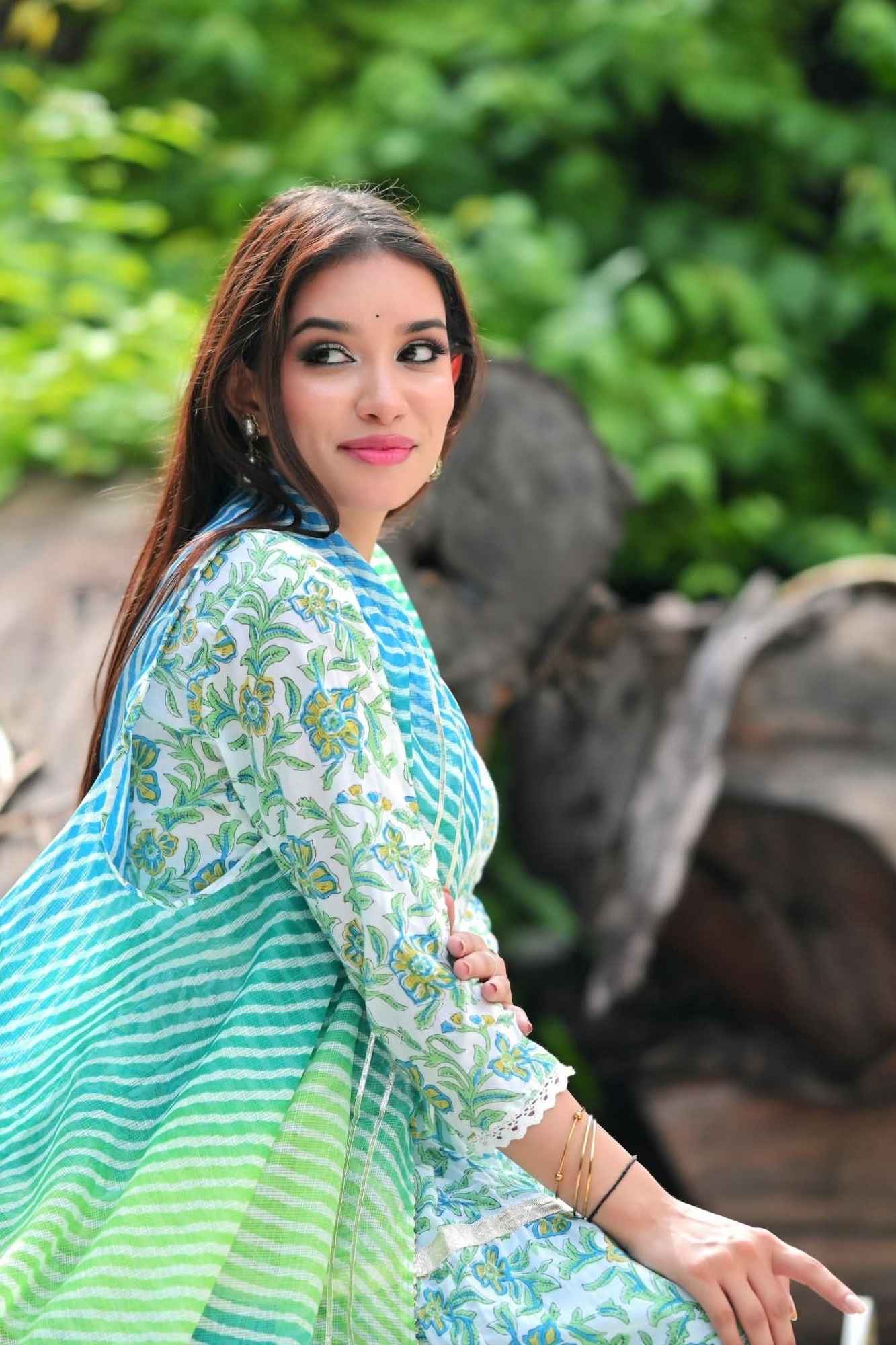 Meeraki Tiered Gown and Cape - 2 piece set| Made To Order