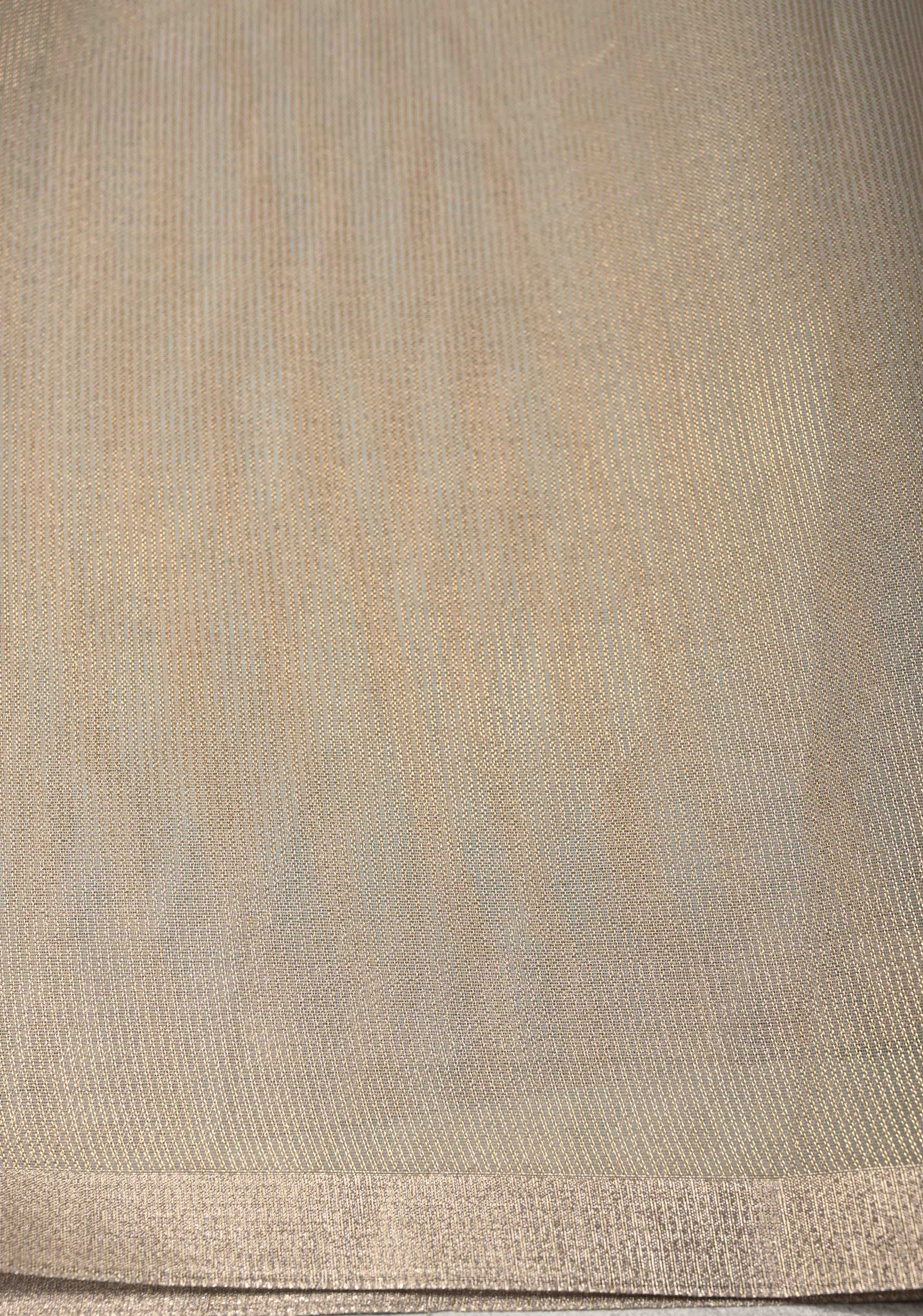 Grey Semi Kora Saree with Tissue Stripes and Minimal Zari Border | Shobitam
