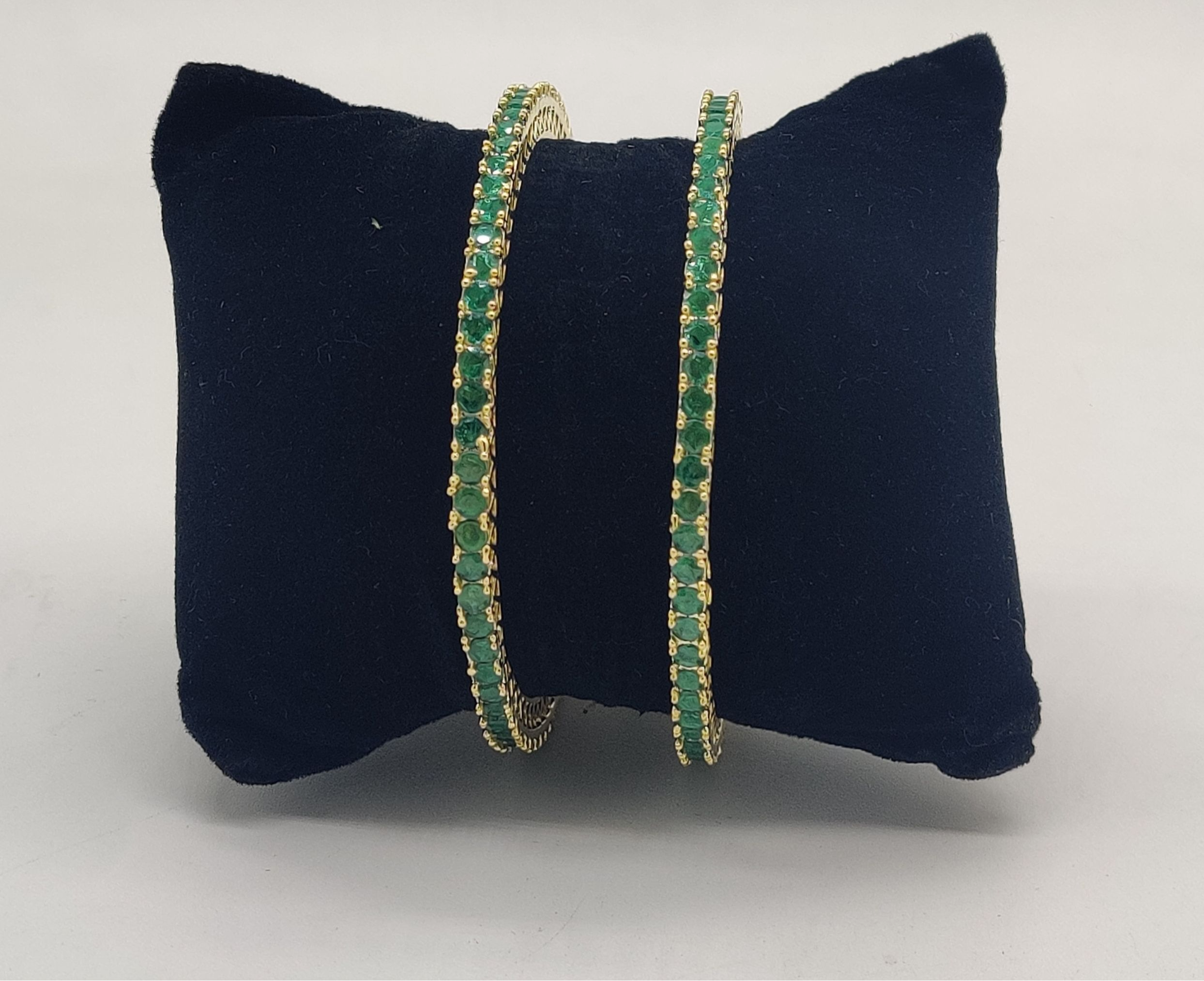 Emerald Elegance Bangles | Shobitam