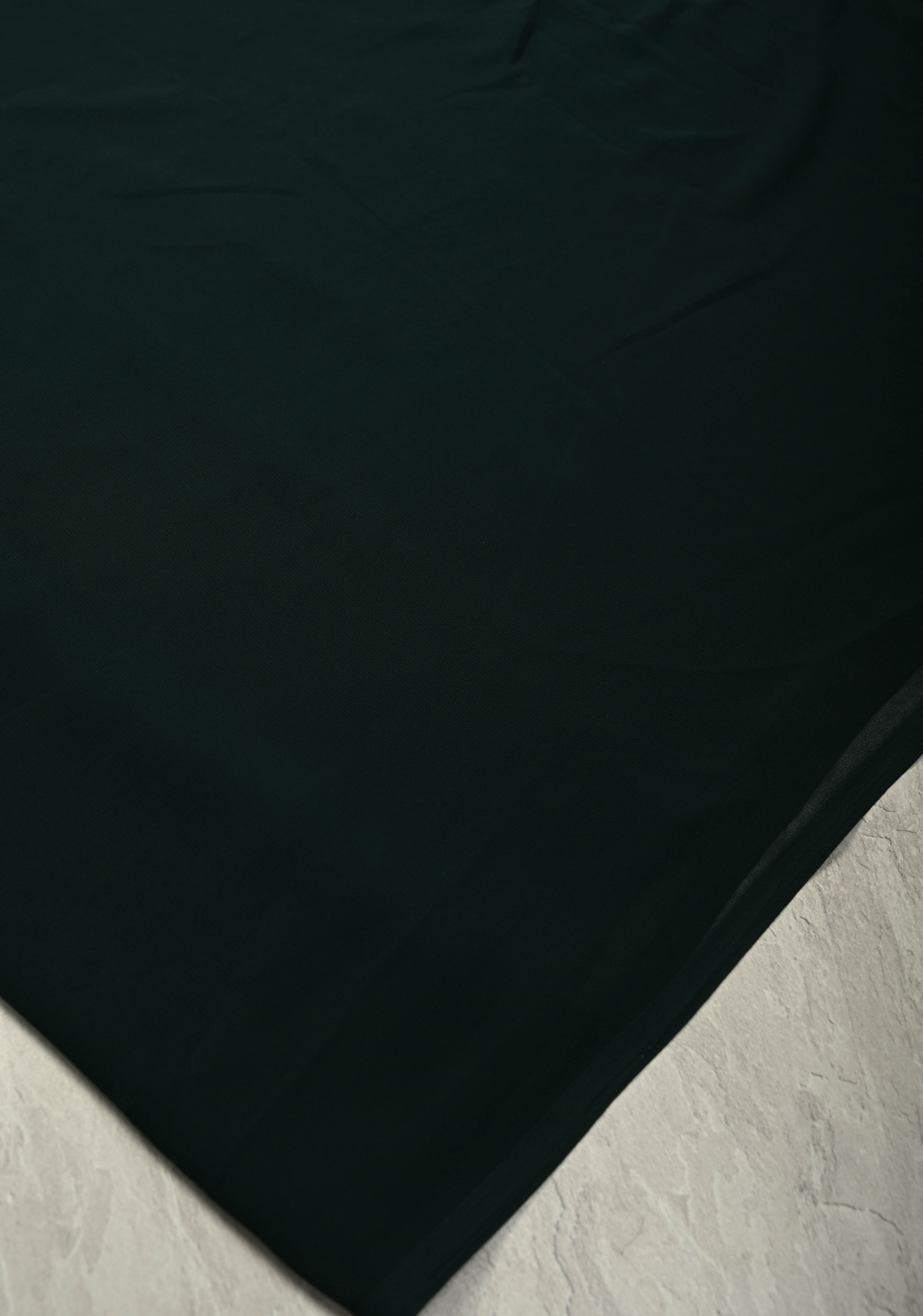 Bottle Green Georgette Saree with Floral Blooming Hand Painted on Pallu, No Blouse Piece | Shobitam