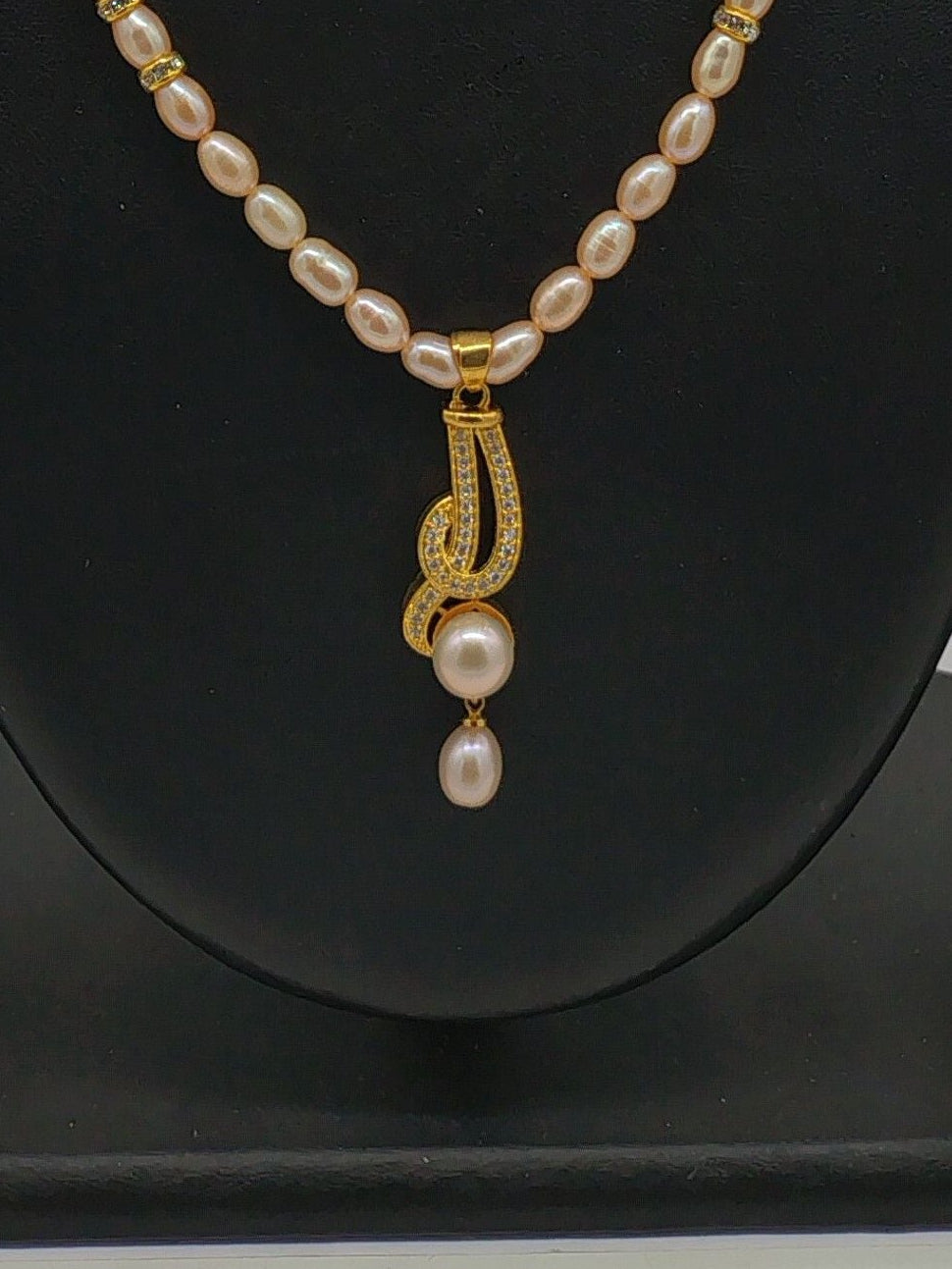 Golden Rhythm Pearl Pendant Set | Shobitam