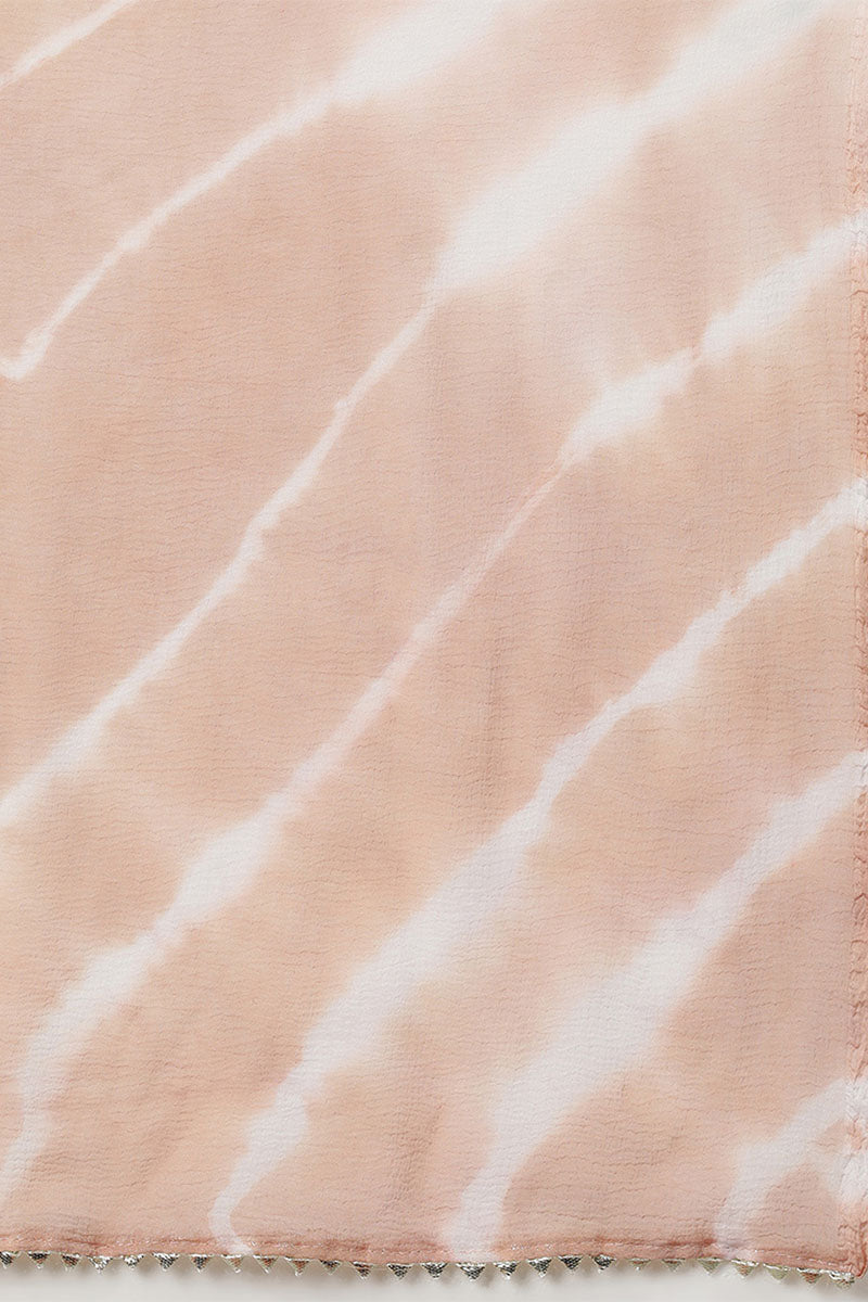 Beige Silk Blend Yoke Design Solid Suit Set | SHOBITAM
