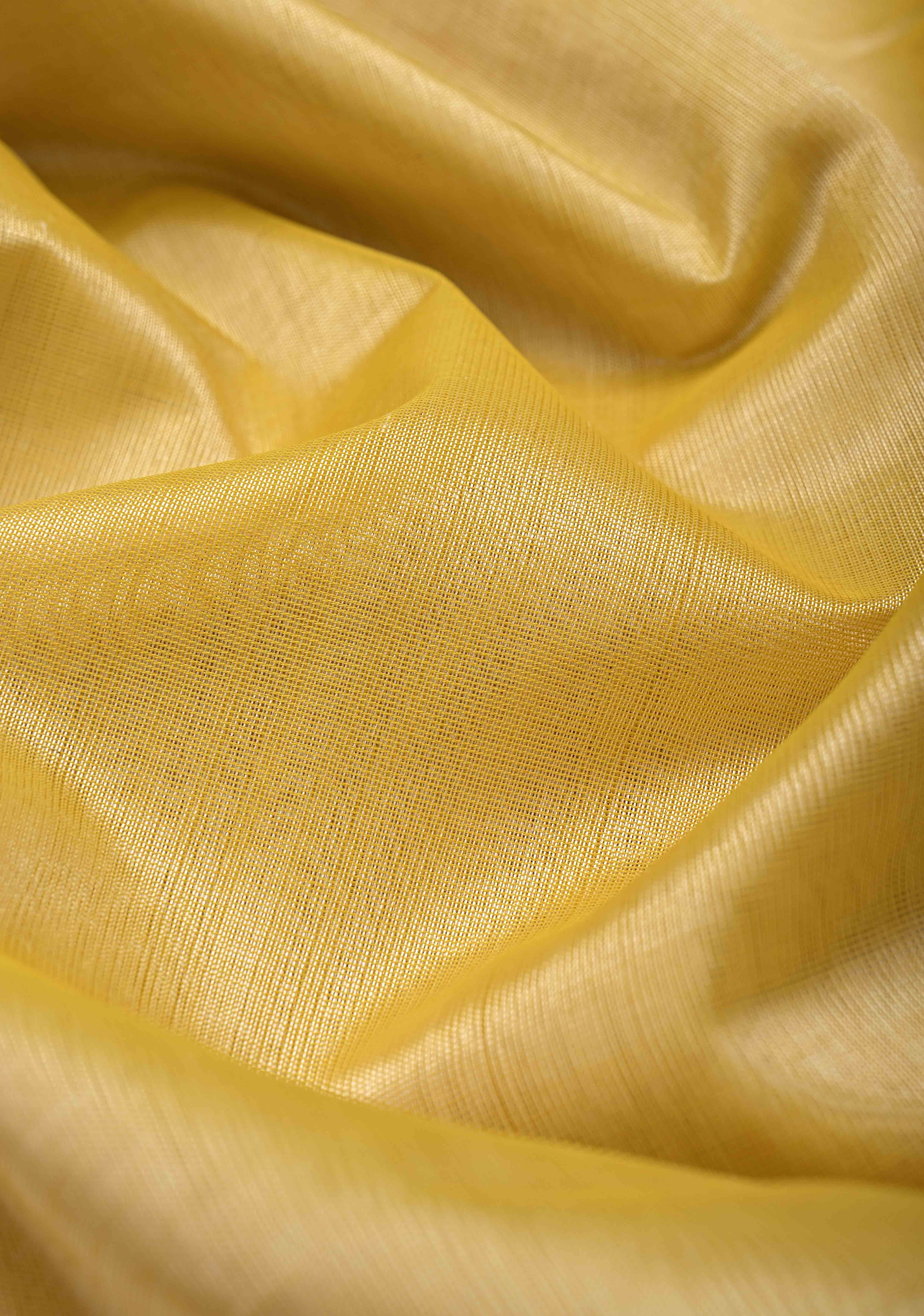9 Yards Madisar Cream Korvai Kanchi Silk Cotton 100% Handloom Saree with Contrast Zari Border | Shobitam