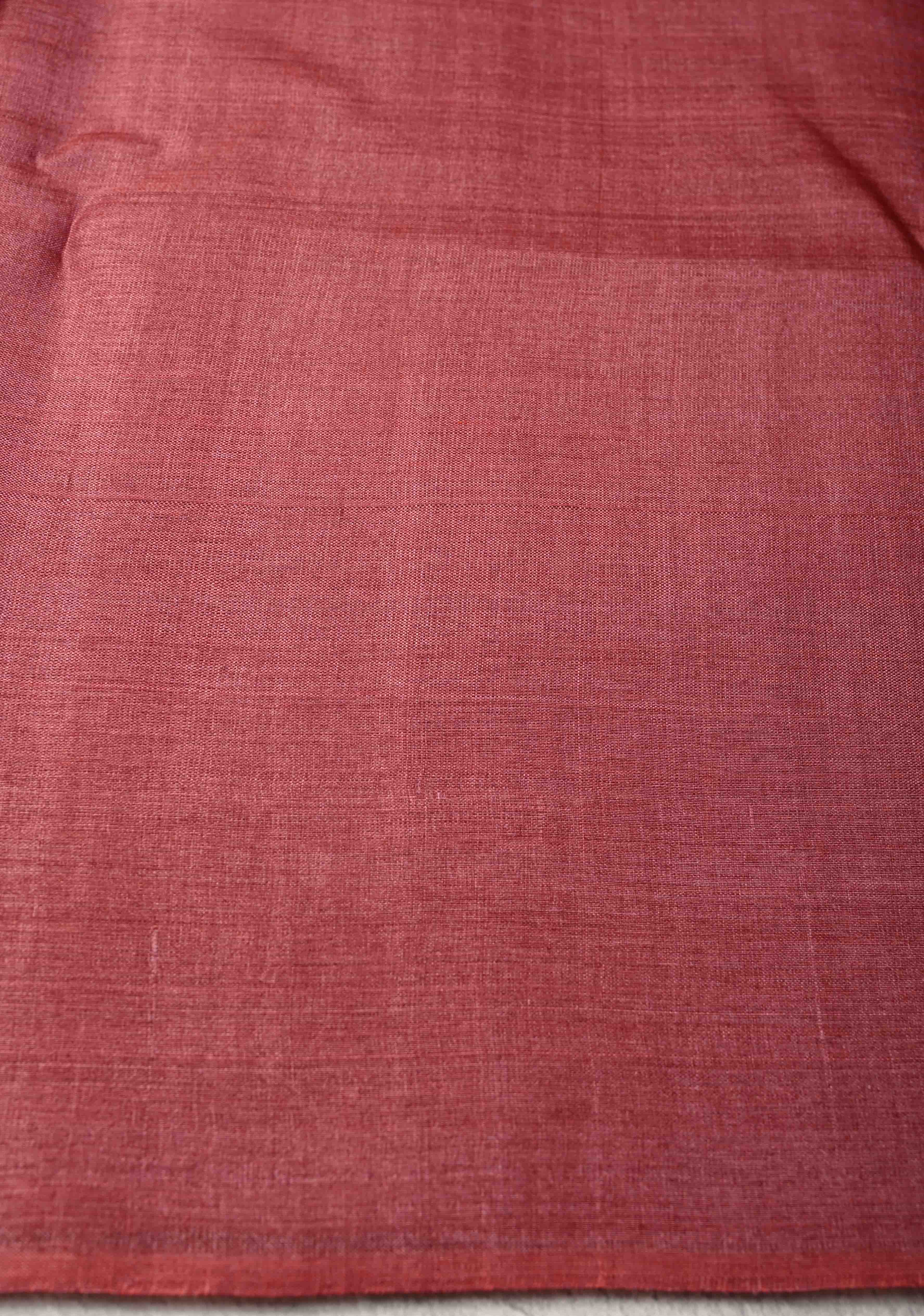 Dark Rose Borderless Tussar Silk saree with Resham Vertical Stripes | SILK MARK CERTIFIED | Shobitam