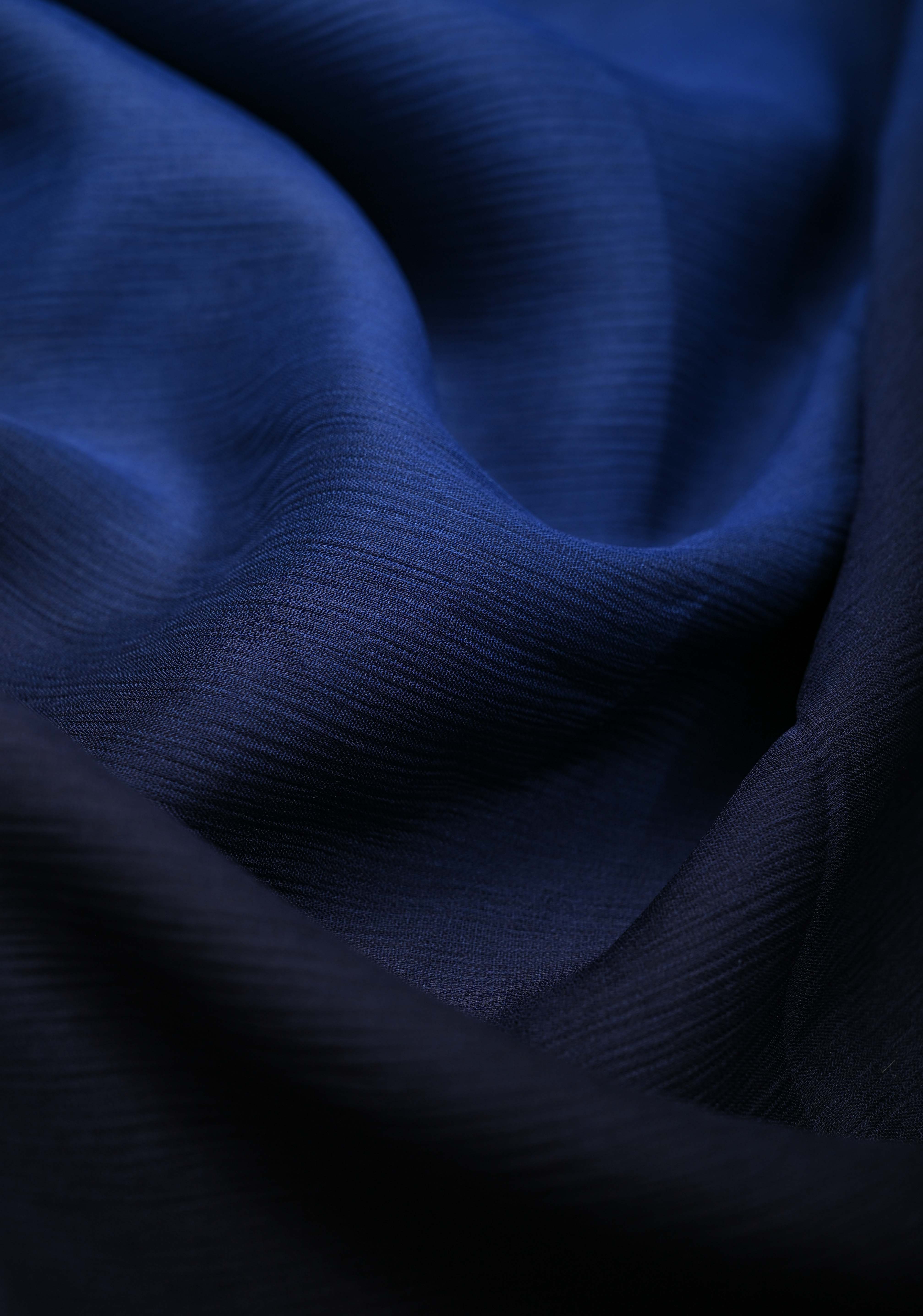 Bollywood style ombre pure chiffon Saree in black, gray and blue, No Blouse Piece | Shobitam