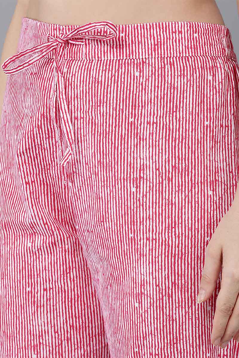 Pink Pure Cotton Anarkali Suit Set | SHOBITAM