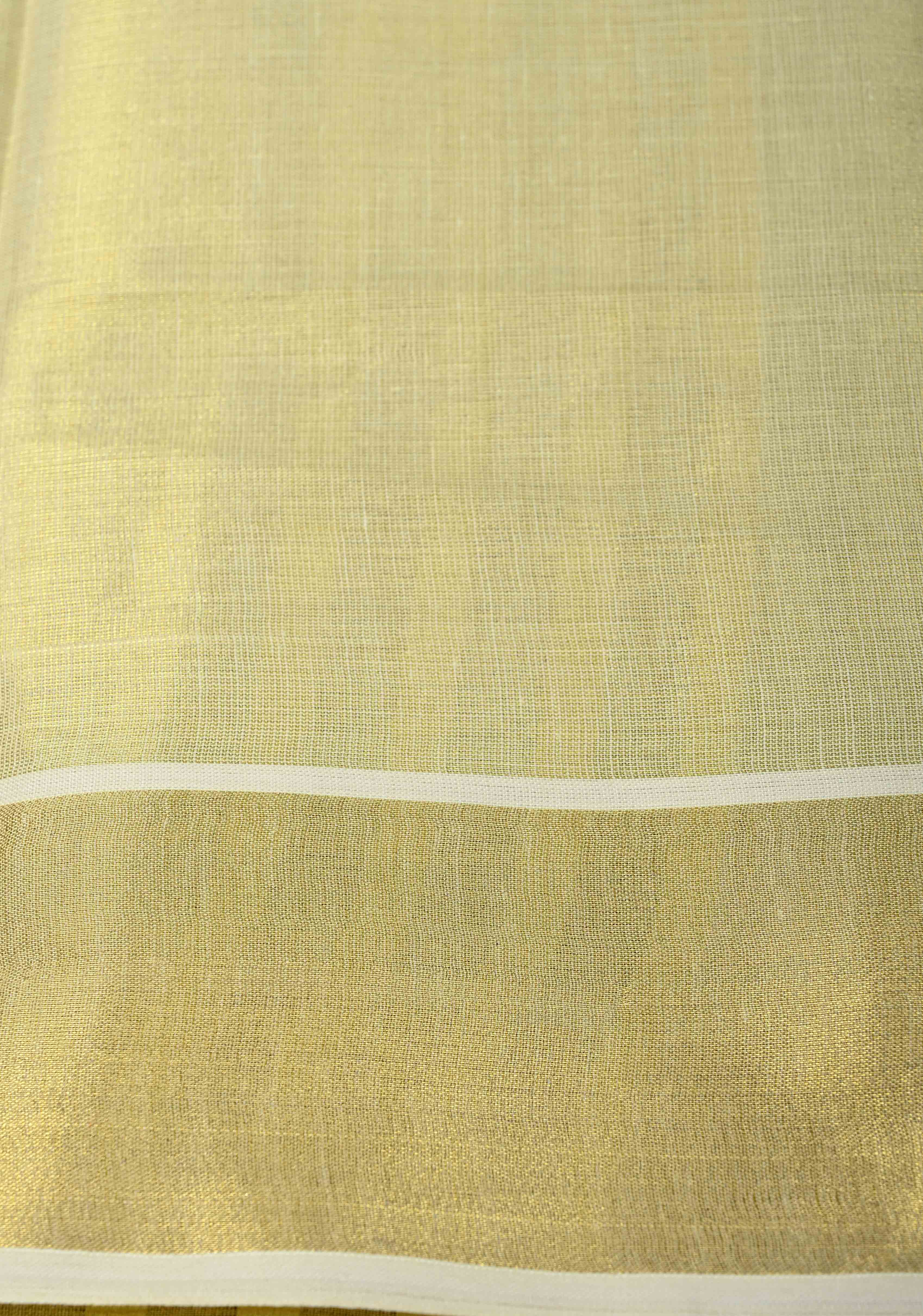 Tissue Cotton Saree with Elongated Temple Zari Motifs | Shobitam