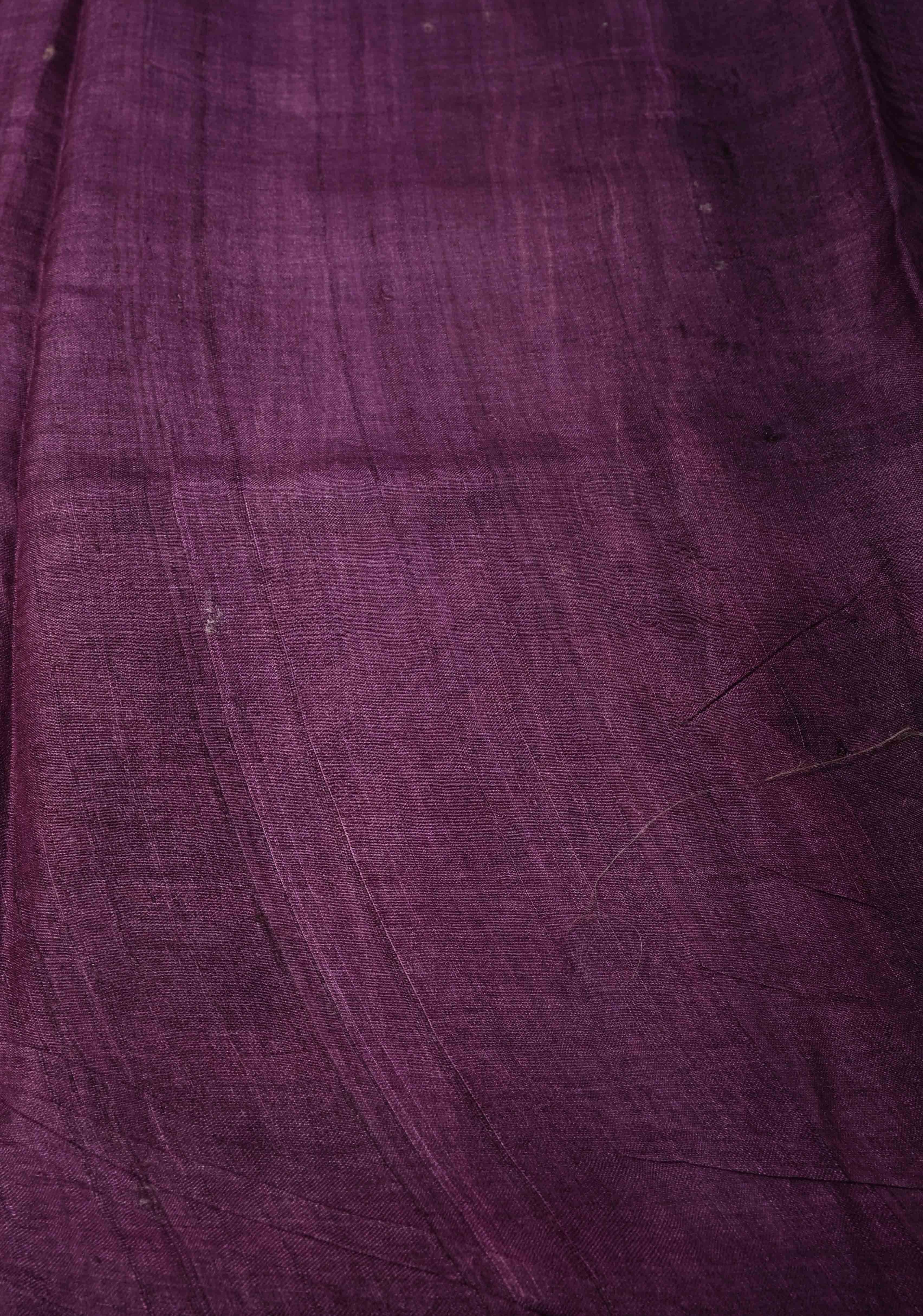 Black Jari Tussar Silk saree with Ajrakh Handblock Print and Sita Face Handpainting motifs on Pallu | SILK MARK CERTIFIED | Shobitam