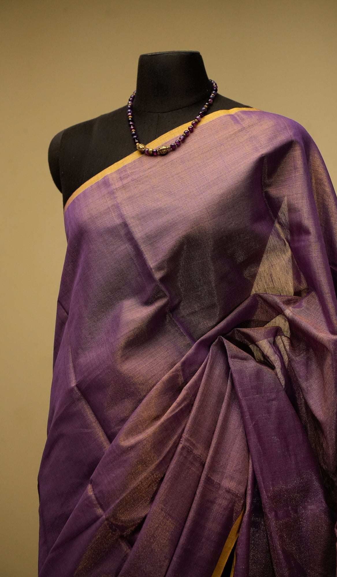 Purple Shot Tissue By Cotton Saree Mallika | SHOBITAM