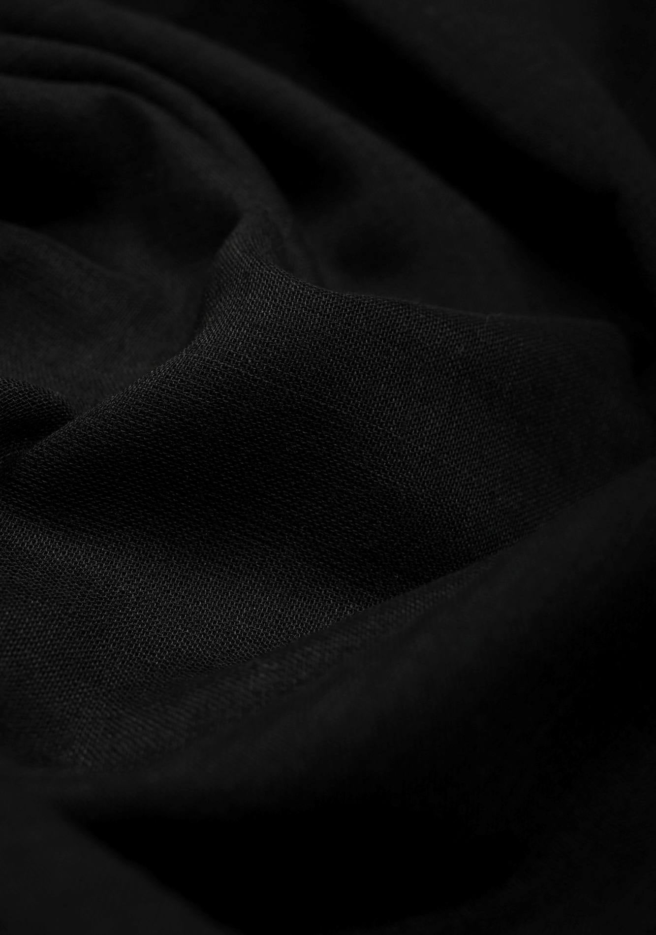 Black Uppada Handloom Cotton Saree with Tree of life Buttas on Minimal Border-Pallu and Long Tassels Ready To Wear Saree