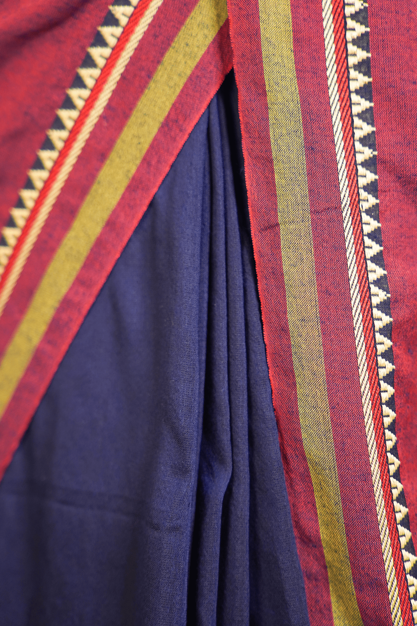 Ready To Wear Traditional Bengali Temple Border Woven Cotton Saree Wrap in 1 minute saree With Readymade blouse - Isadora Life Online Shopping Store