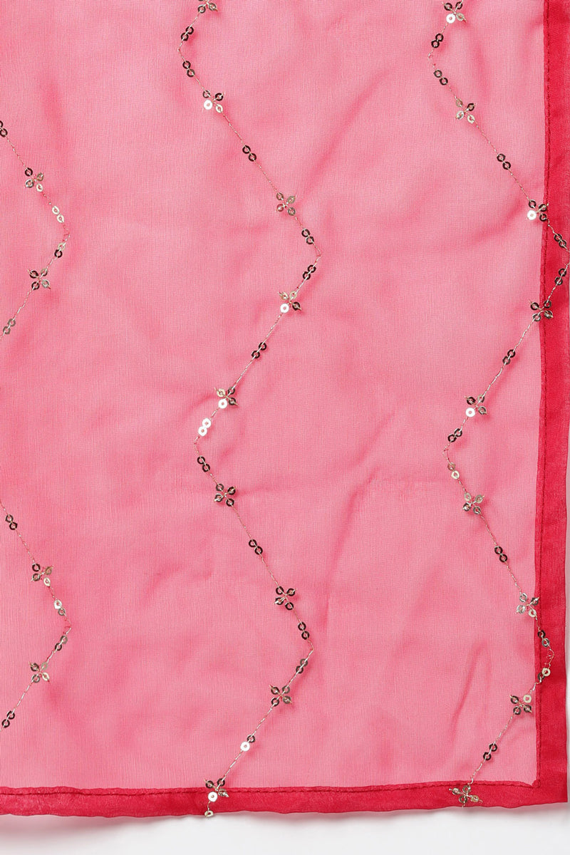 Pink Viscose Rayon Embroidered Leheriya Printed Kurta Pant With Dupatta | SHOBITAM