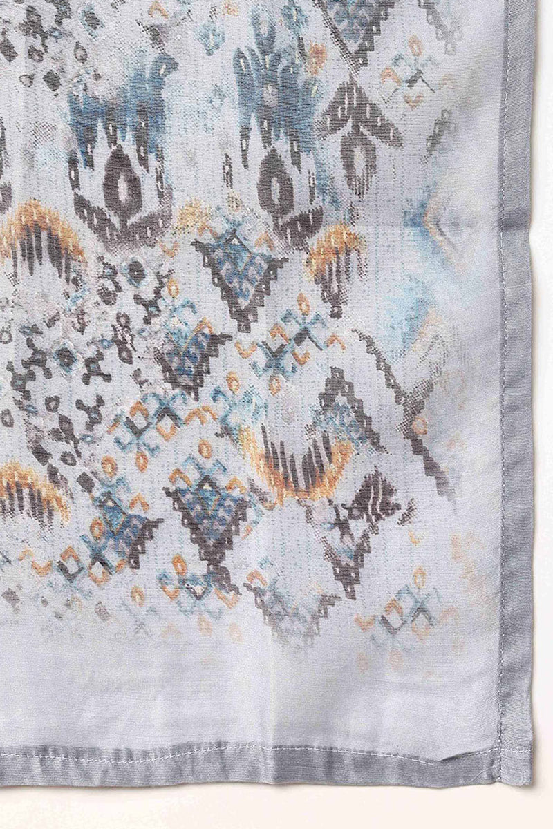 Grey Pure Cotton Ethnic Motifs Printed Straight Suit Set | SHOBITAM