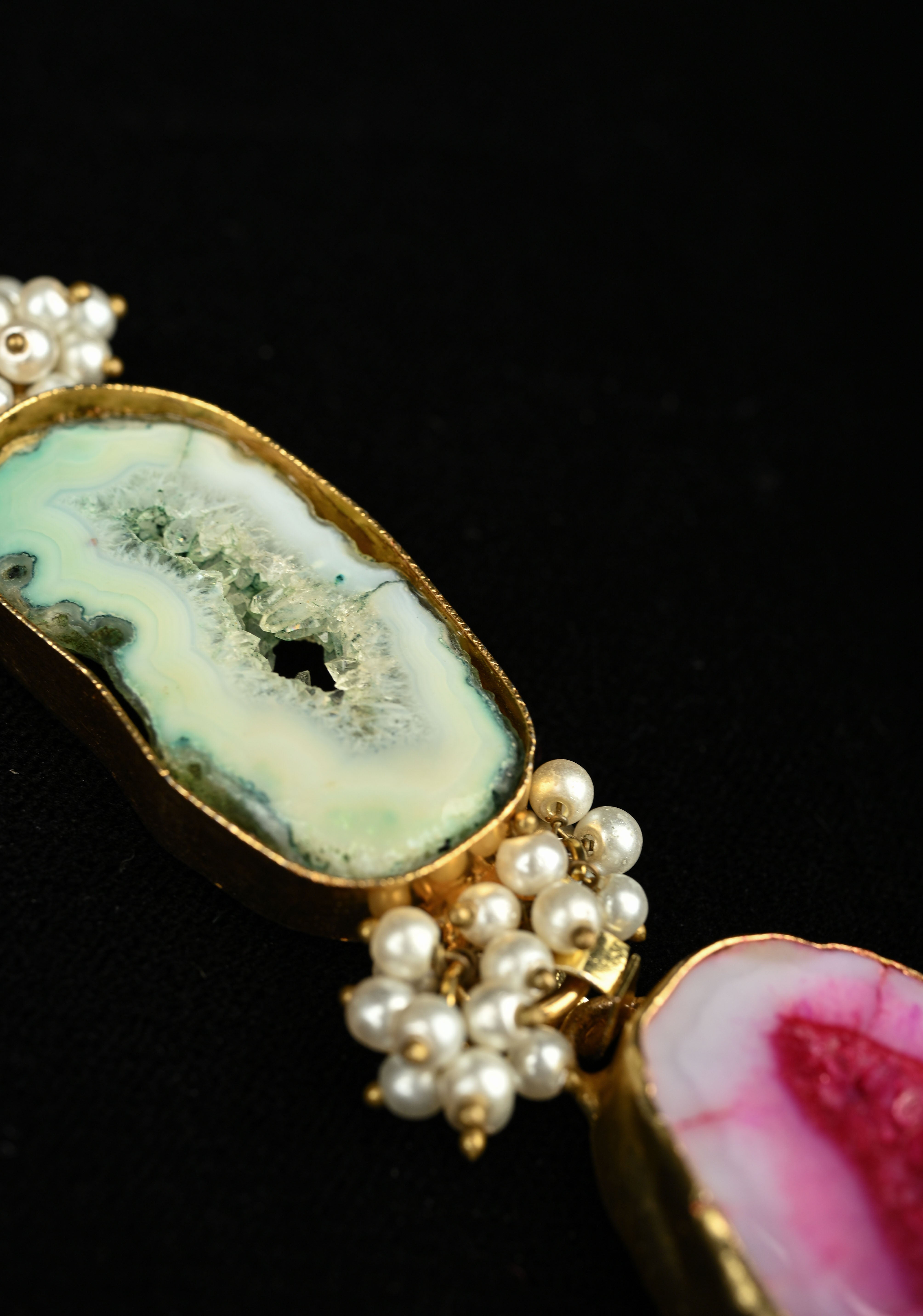 Multi Agates Gemstone 2 Styles - Tie-Style and Loose Ends Necklace | Shobitam