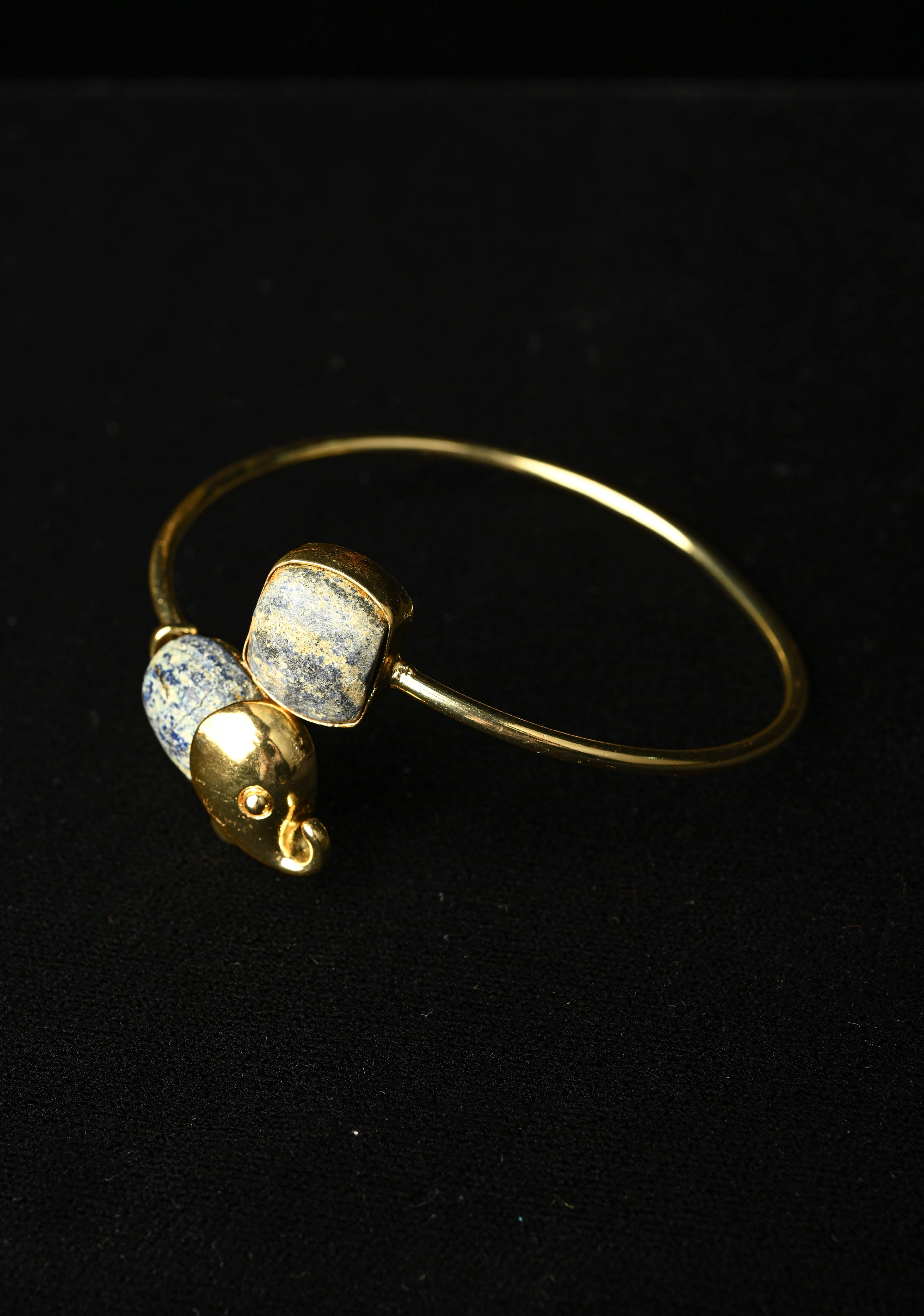 Elephant Handcuff with Lapis Lazuli Gemstone | Shobitam