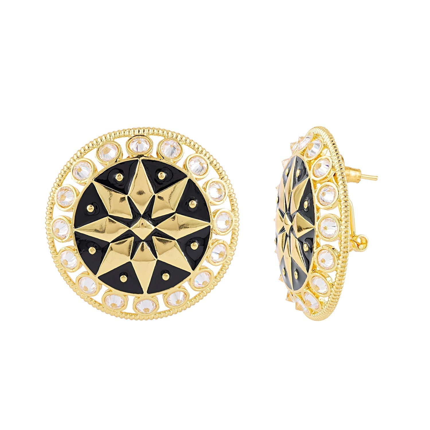 Gota Patti Sunehri Mandala Earrings | SHOBITAM