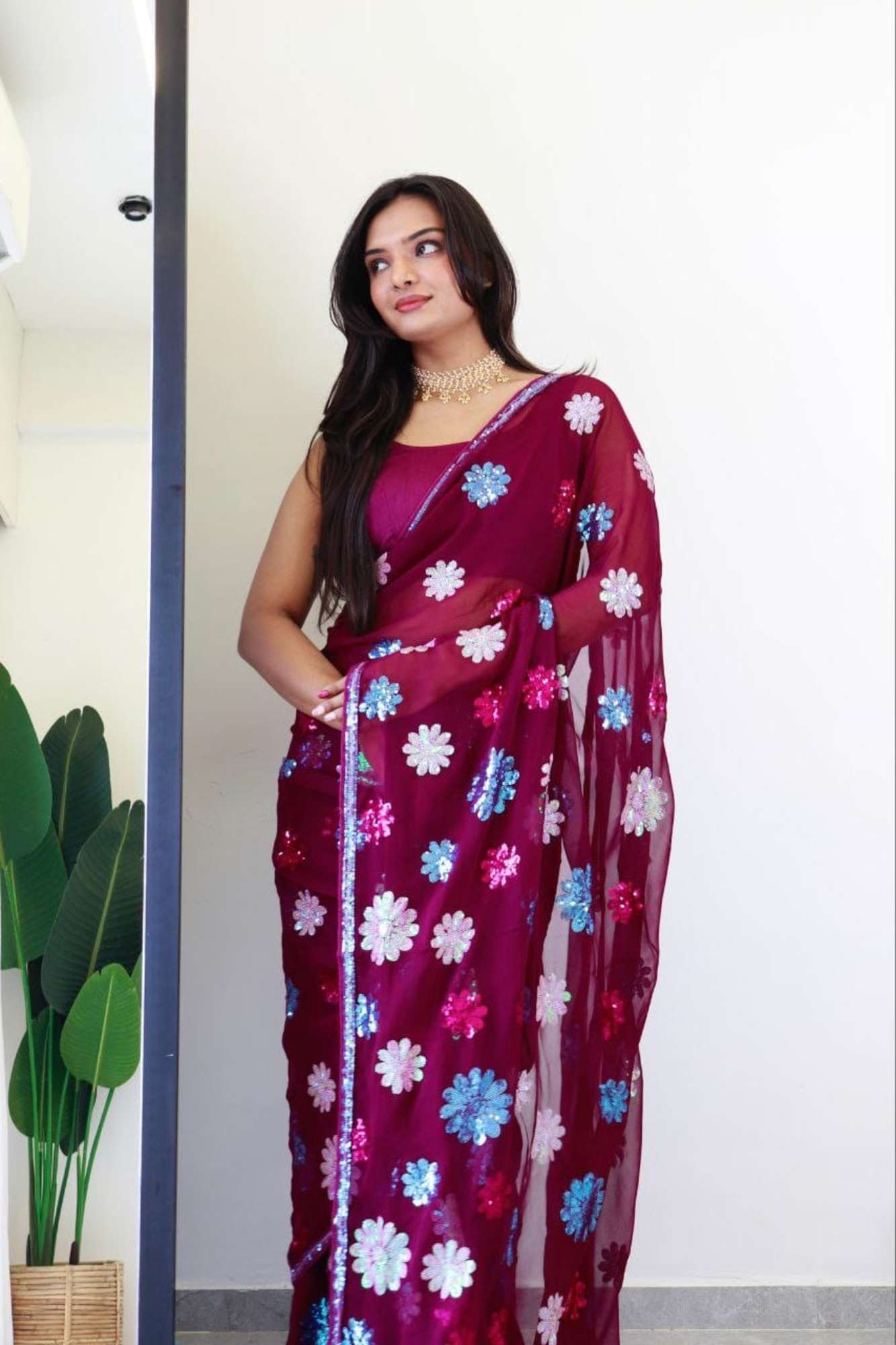 Ready to Wear One Minute Sarees Prestitched Sarees customised Plus Size